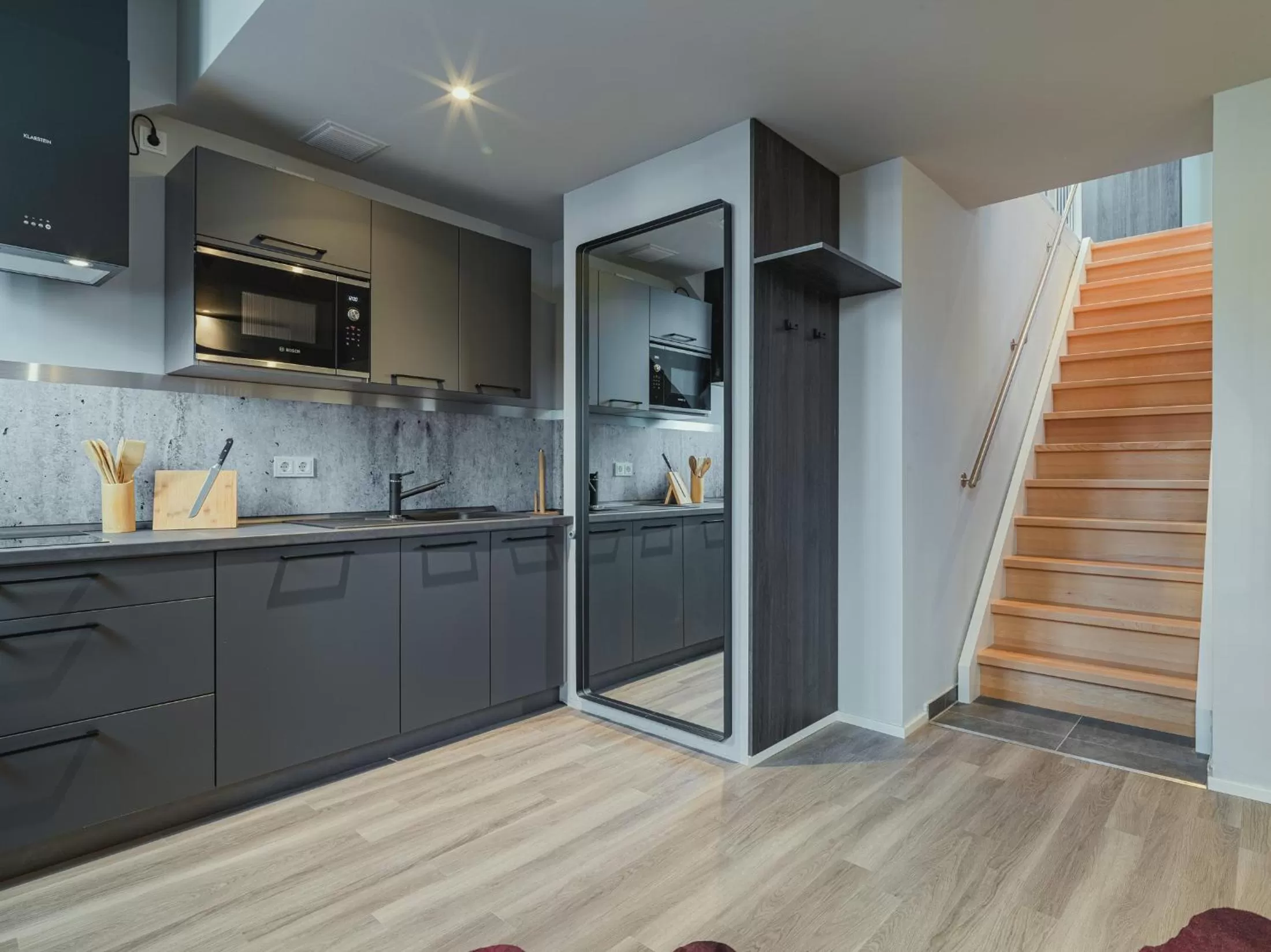 Kitchen or kitchenette in BS Boutique Hotel