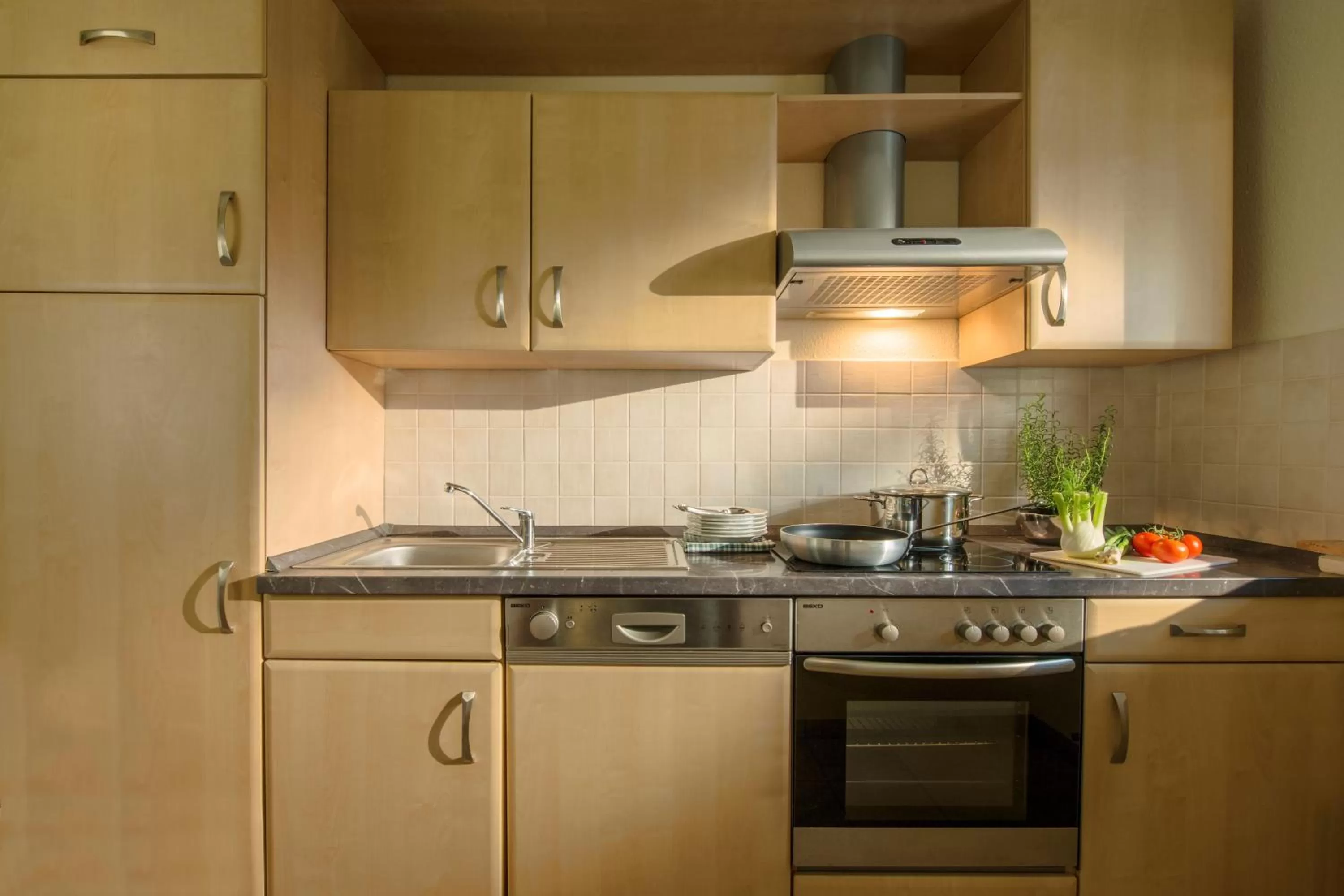 Kitchen or kitchenette in Romantik Hotel Jagdhaus Eiden am See