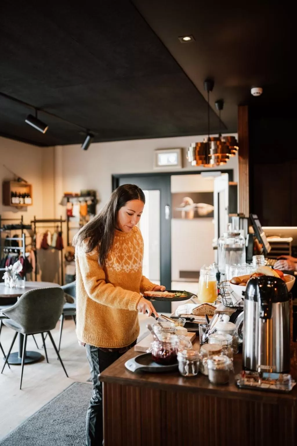 Breakfast in Haltia Lake Lodge nature boutique hotel & glamping