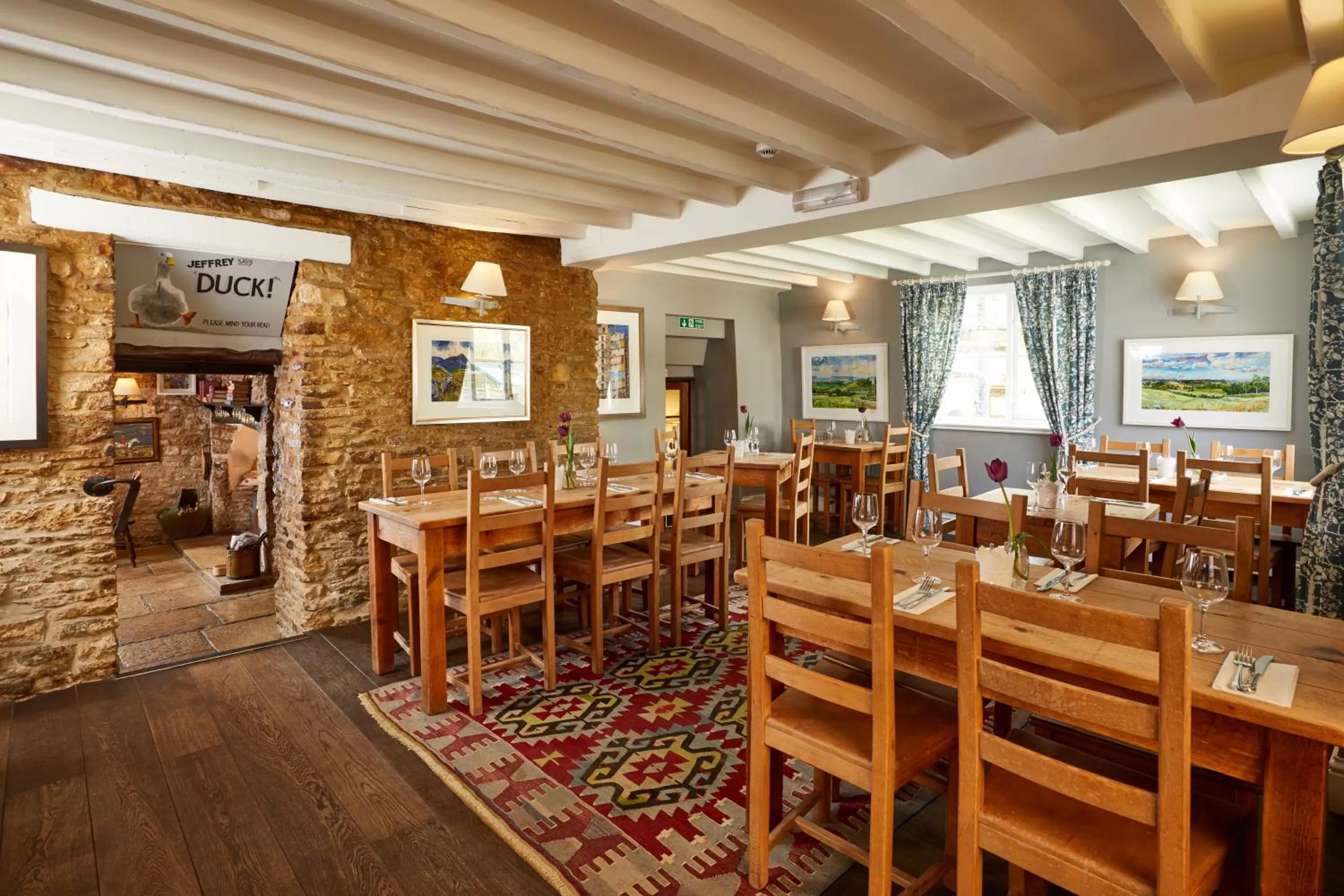 Dining area in The Crown Inn, Church Enstone
