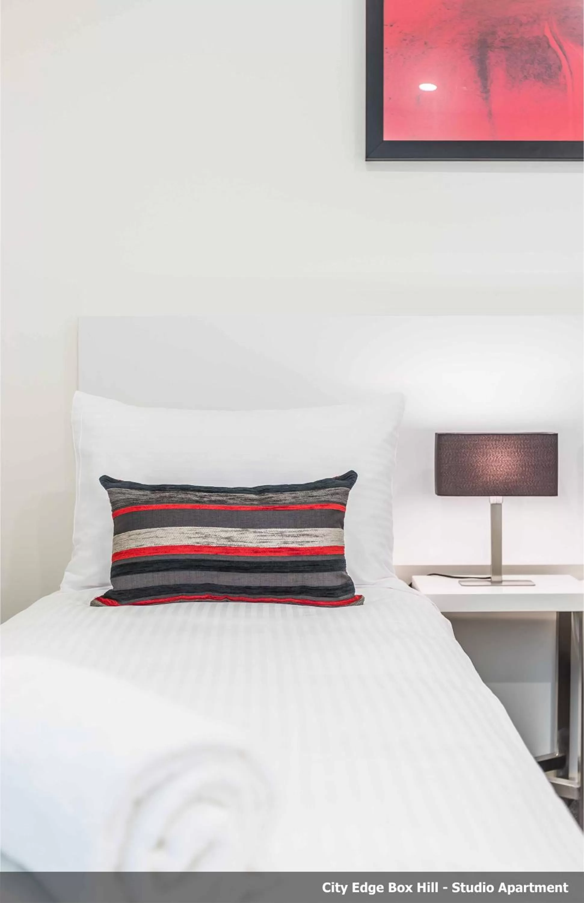 Bed in Comfort Apartments Box Hill