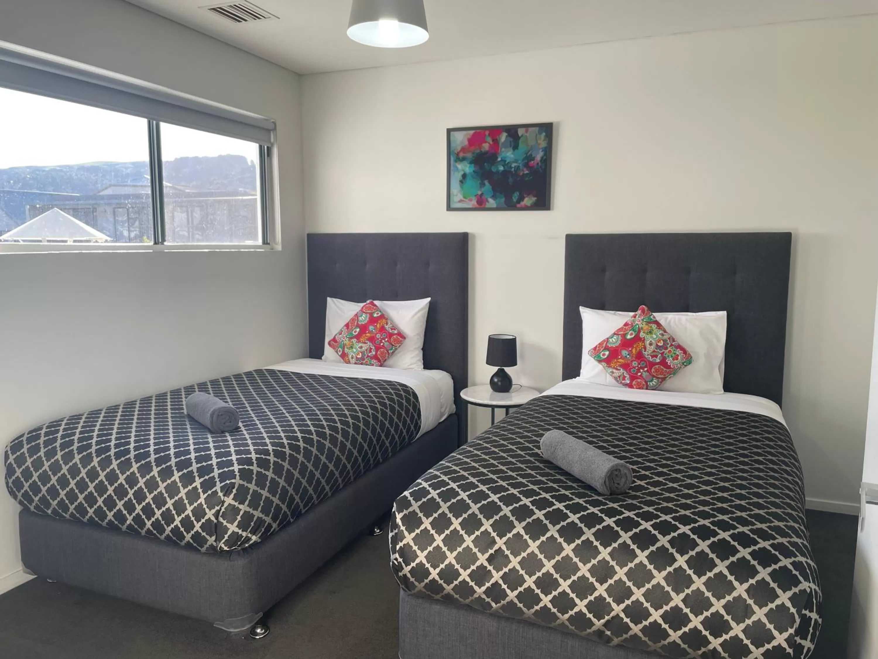 Bed in Coastal Motel