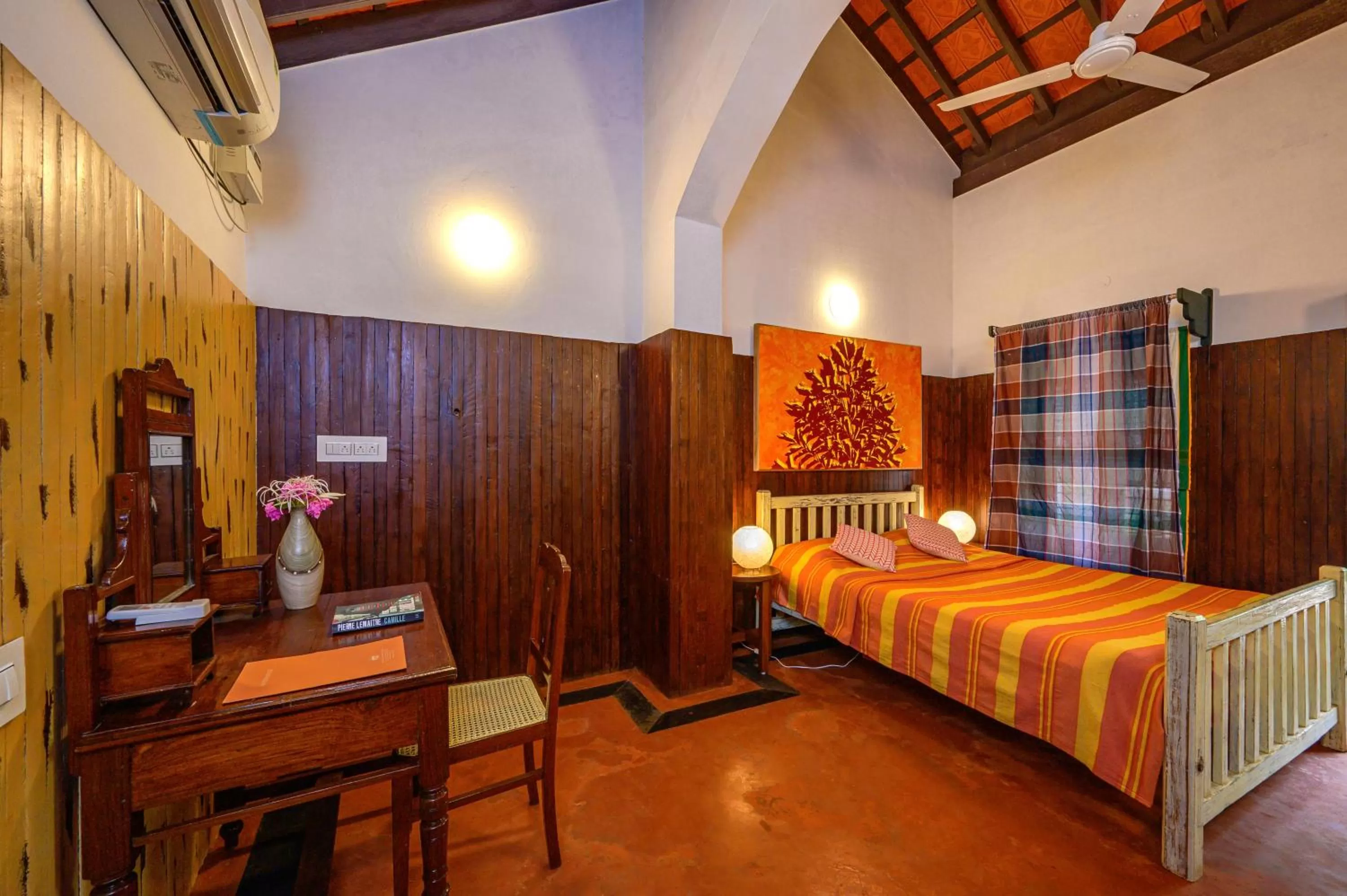 Seating area, Bed in Neemrana's Coconut Alley