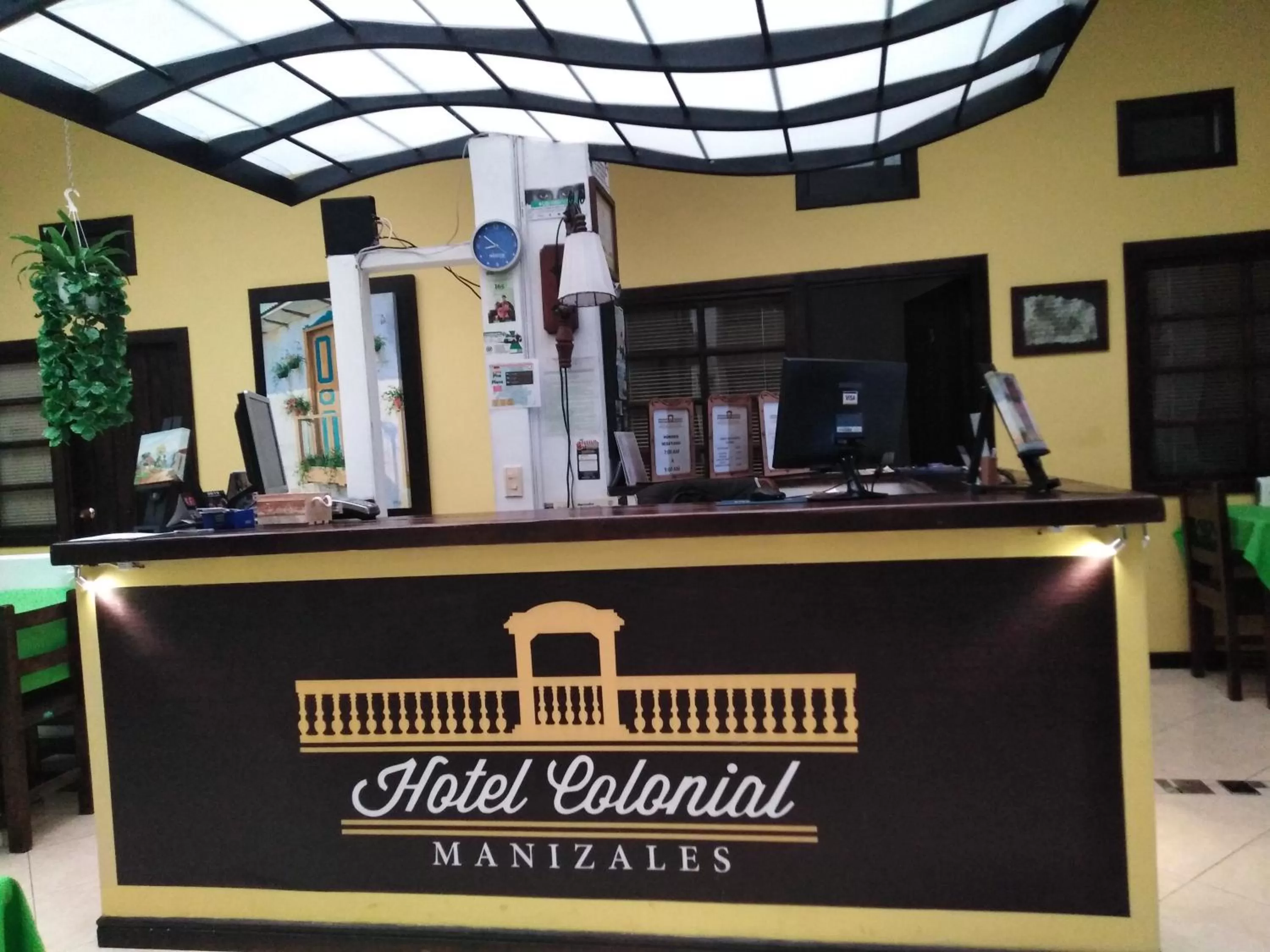 Lobby or reception in Hotel Colonial Manizales