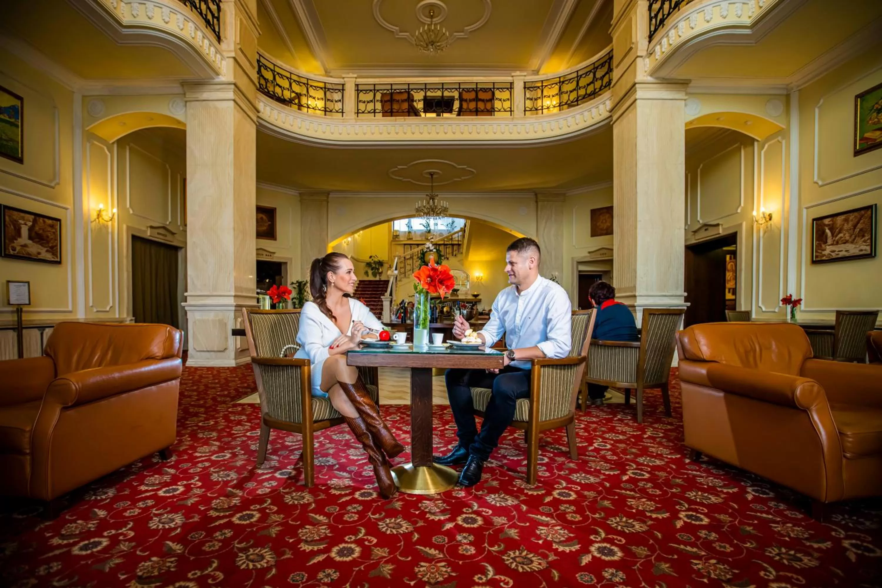 People in Grand Hotel Praha