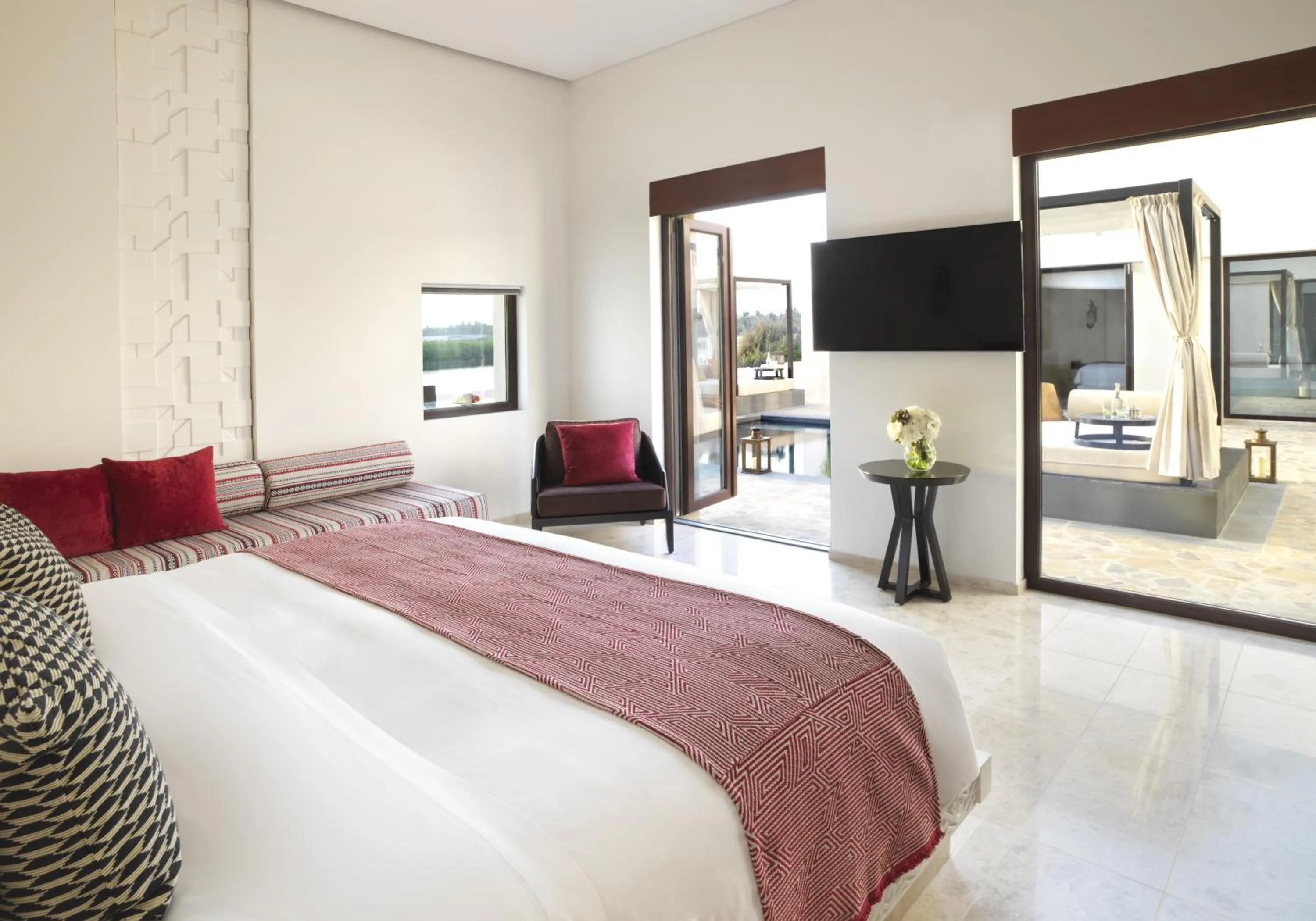 Living room, Bed in Al Baleed Resort Salalah by Anantara