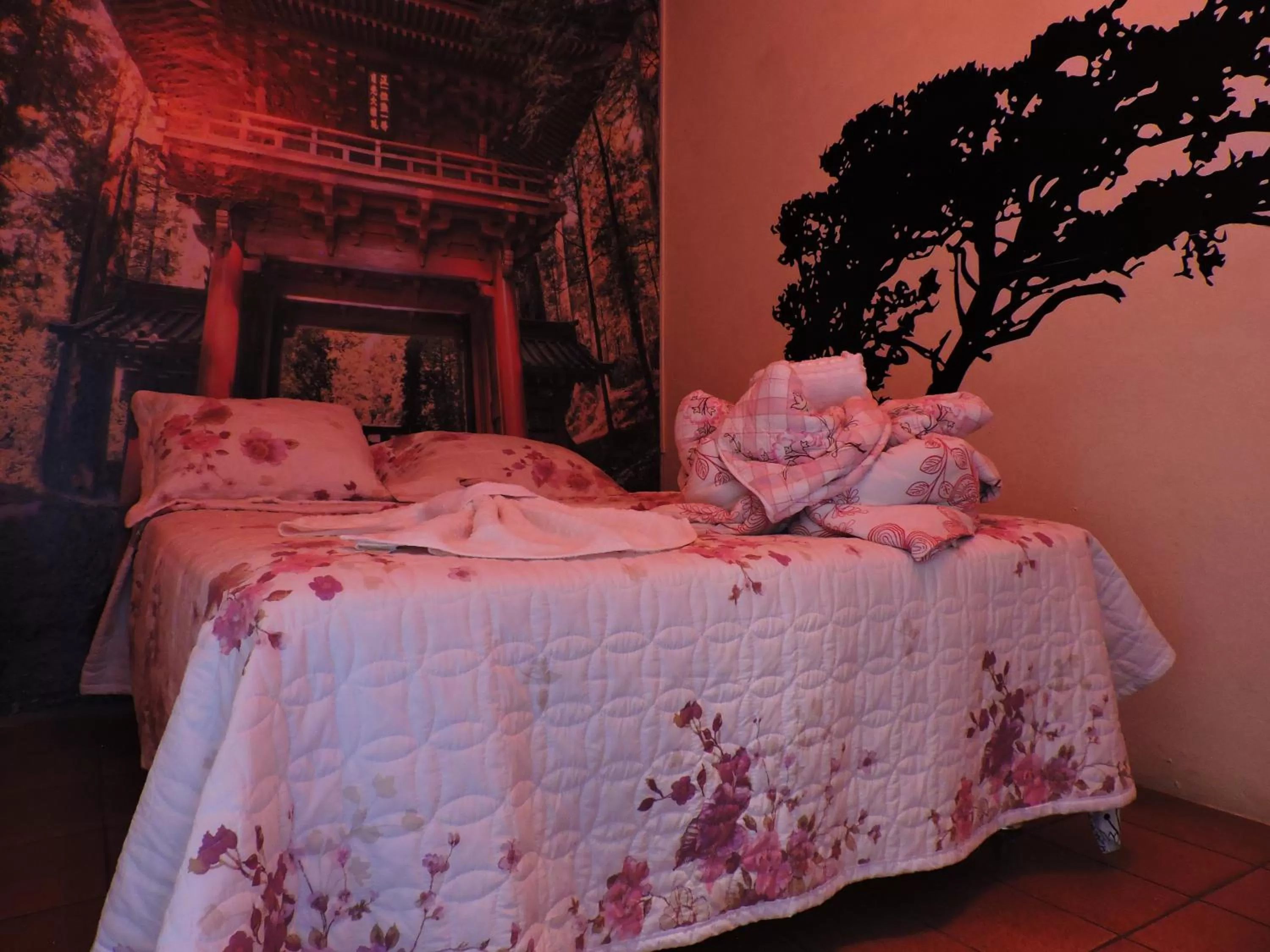 Bed in Pousada Encanto e Magia