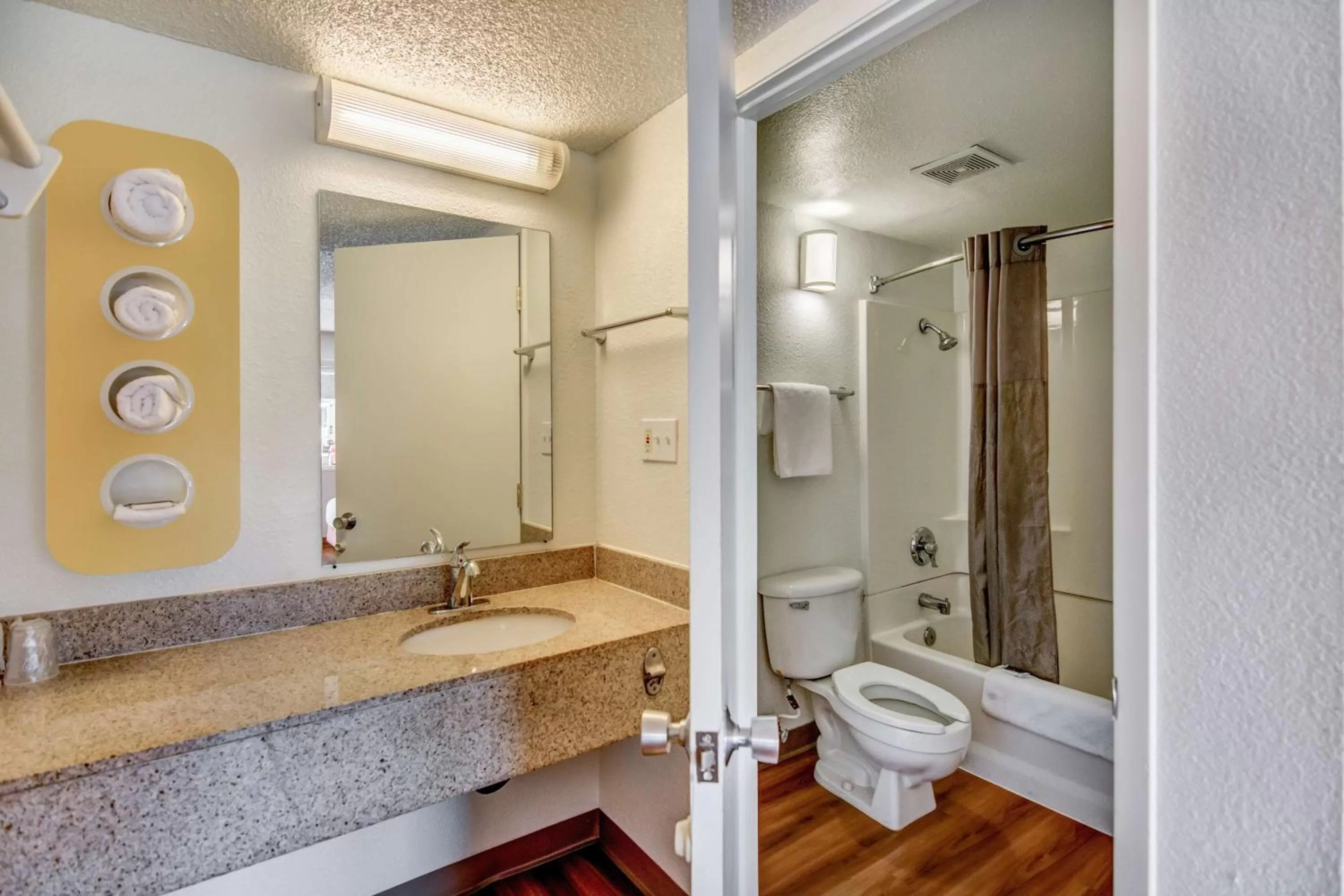 Shower in Motel 6-Stockton, CA - North