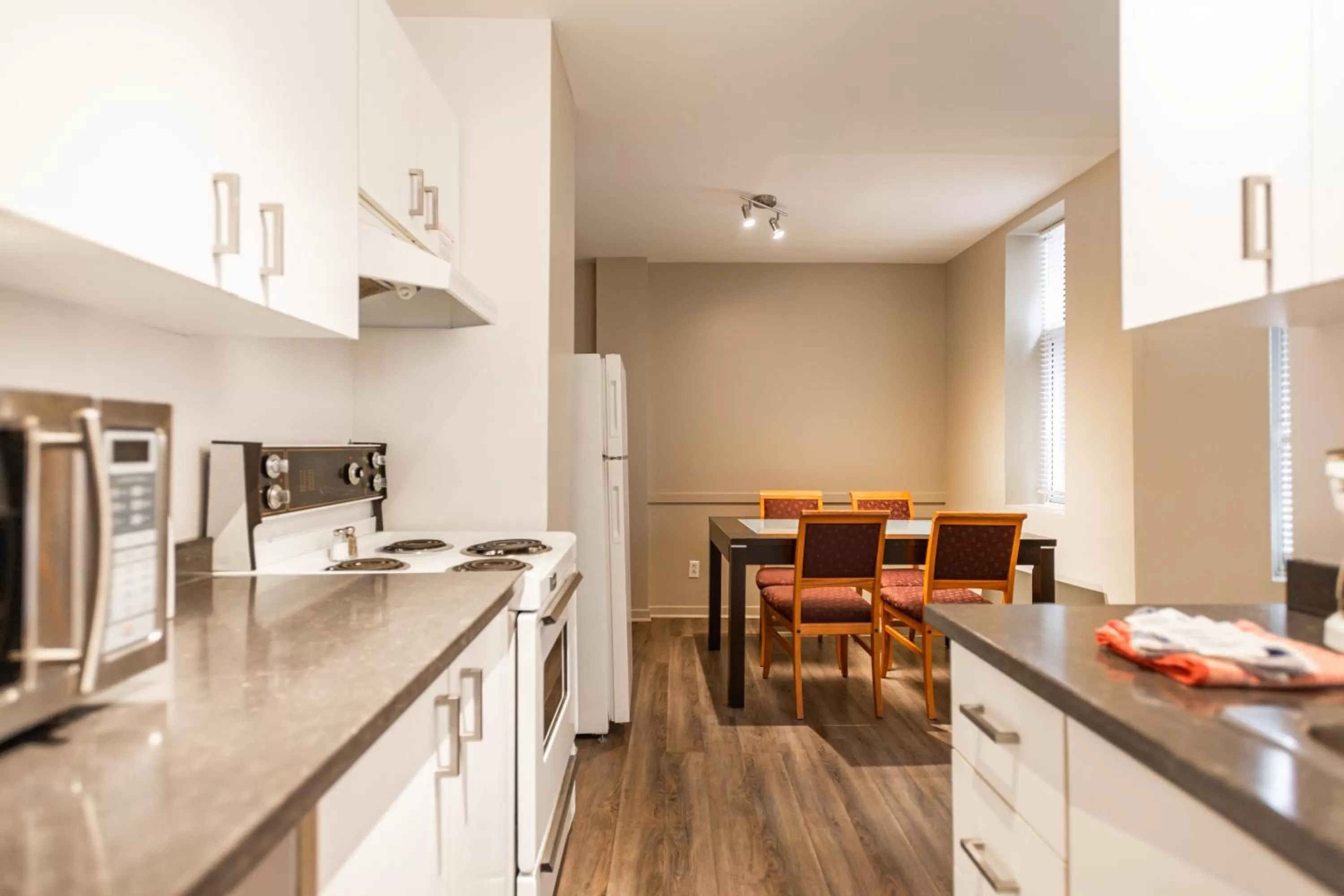 Kitchen or kitchenette in Hotel le Roberval