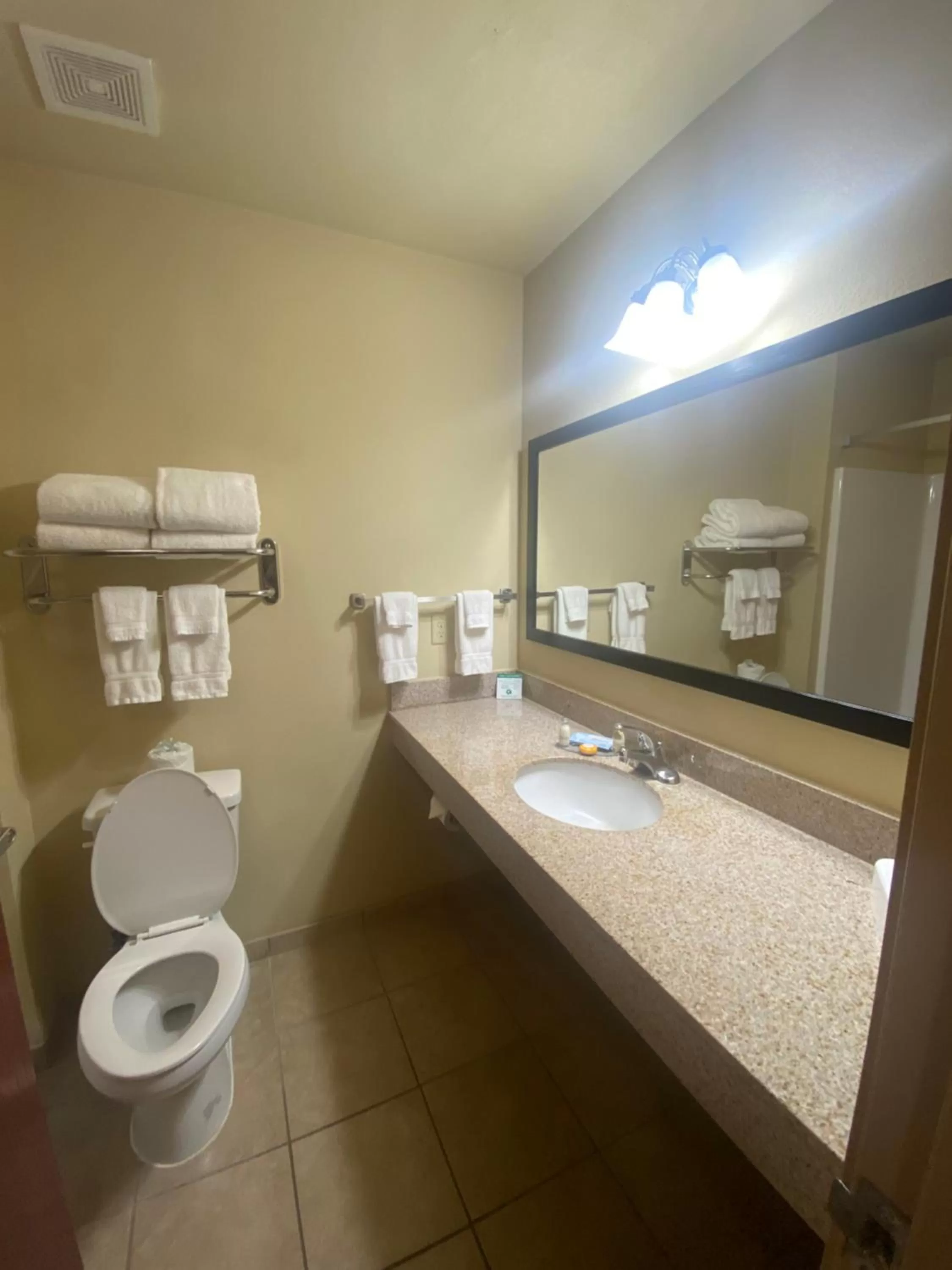 Toilet in Cobblestone Hotel & Suites - Broken Bow