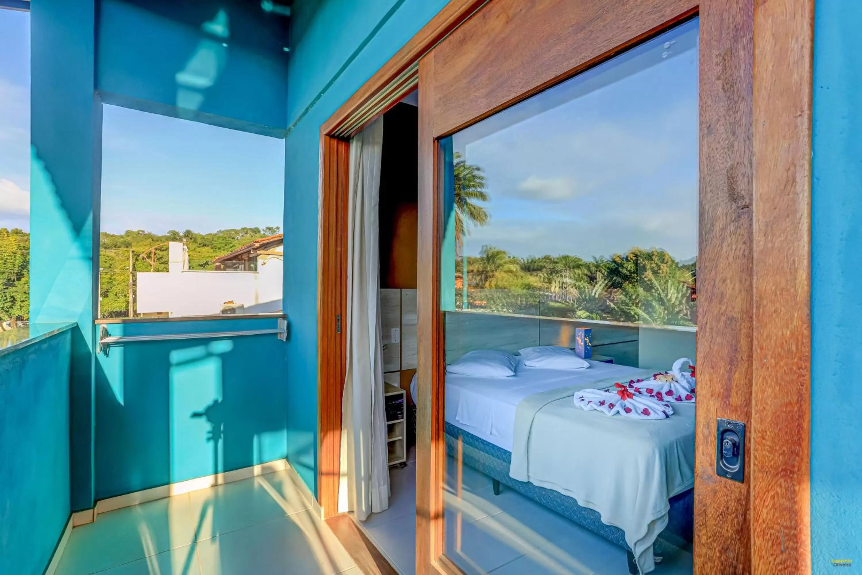 Balcony/Terrace, Pool View in i9 Quixaba Flat