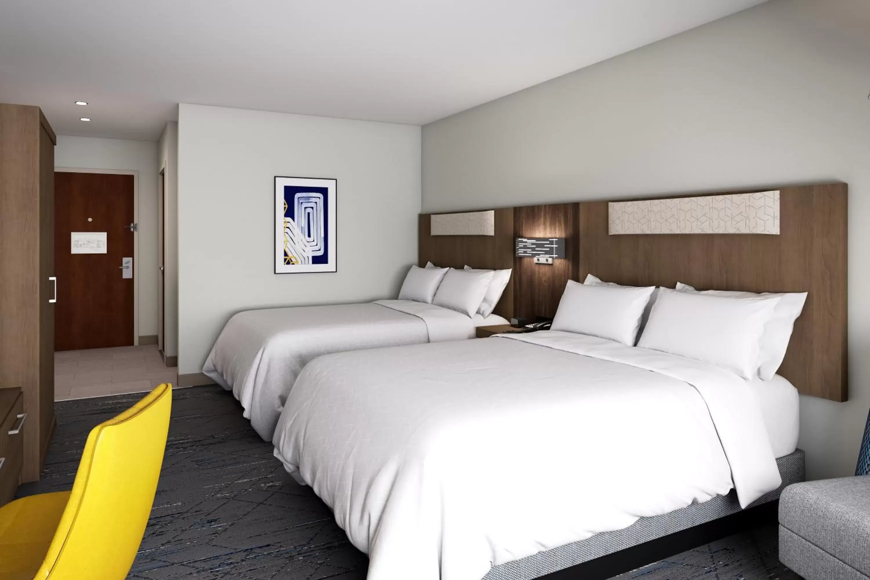 Standard Queen Room with Two Queen Beds and Roll-in Shower - Communications Access in Holiday Inn Express & Suites Central Omaha by IHG Standard Queen Room with Two Queen Beds and Roll-in Shower - Communications Access in Holiday Inn Express & Suites Central Omaha by IHG