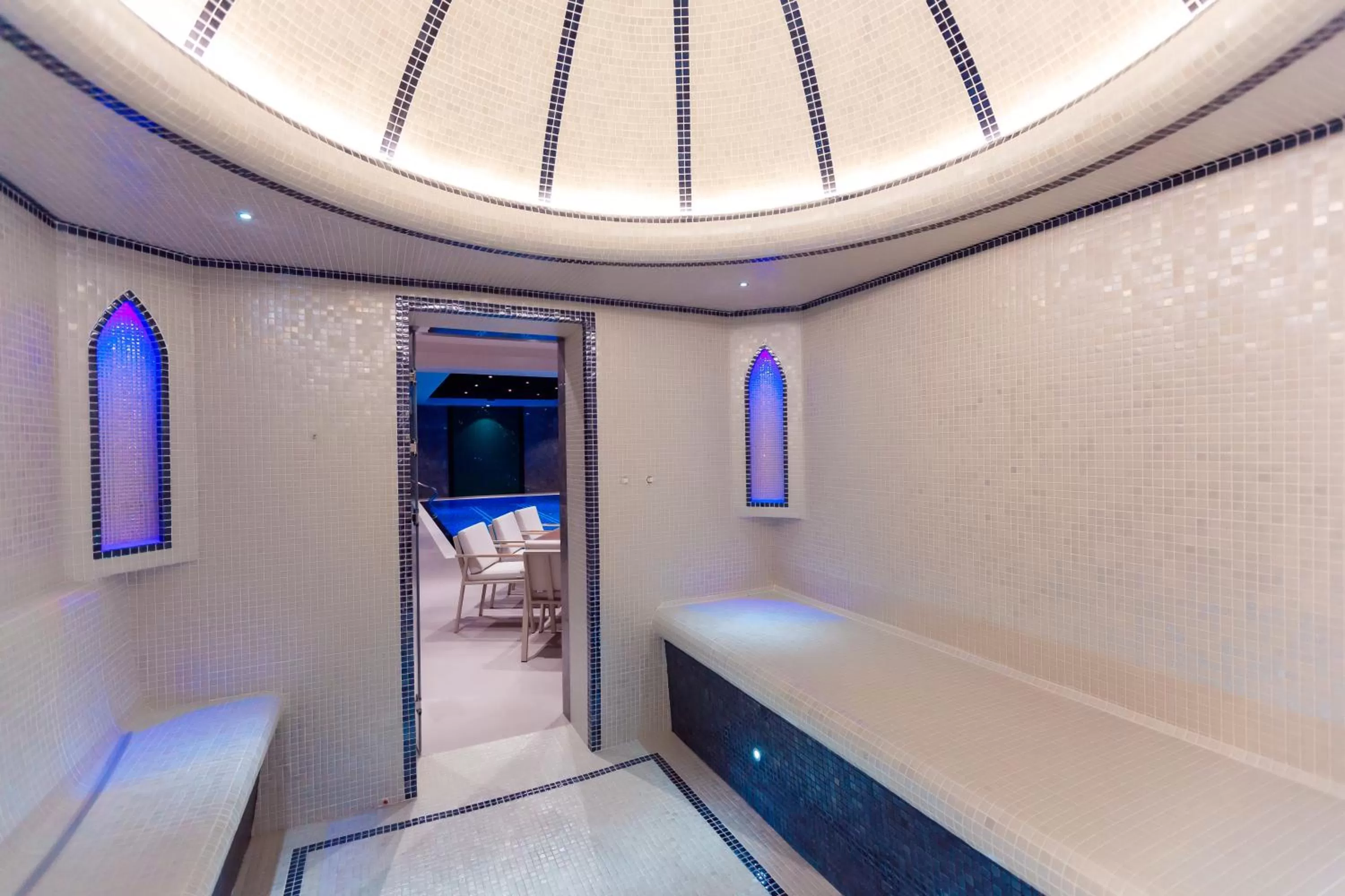 Sauna, Bed in Hotel Marwa Tashkent Pool&Spa