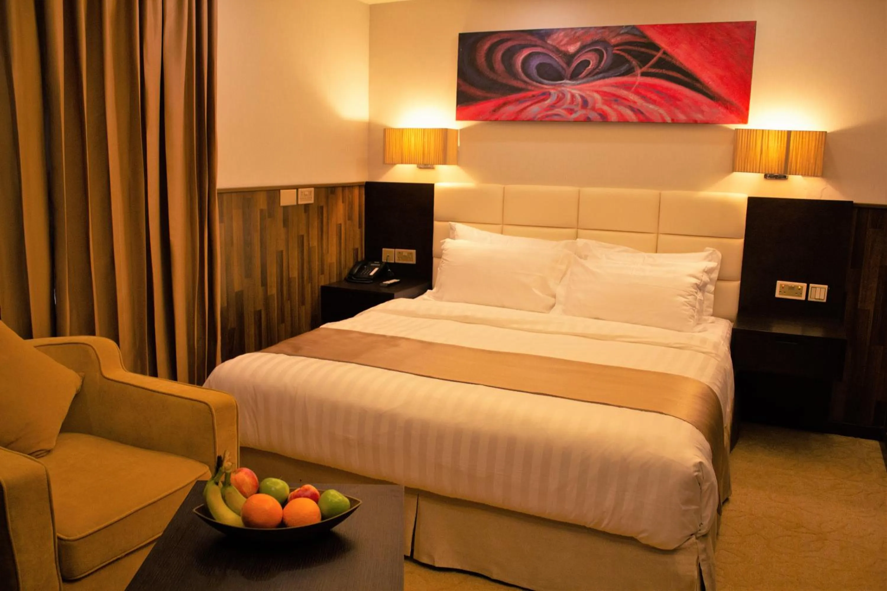 Bed in The Secure Inn Hotel Muscat