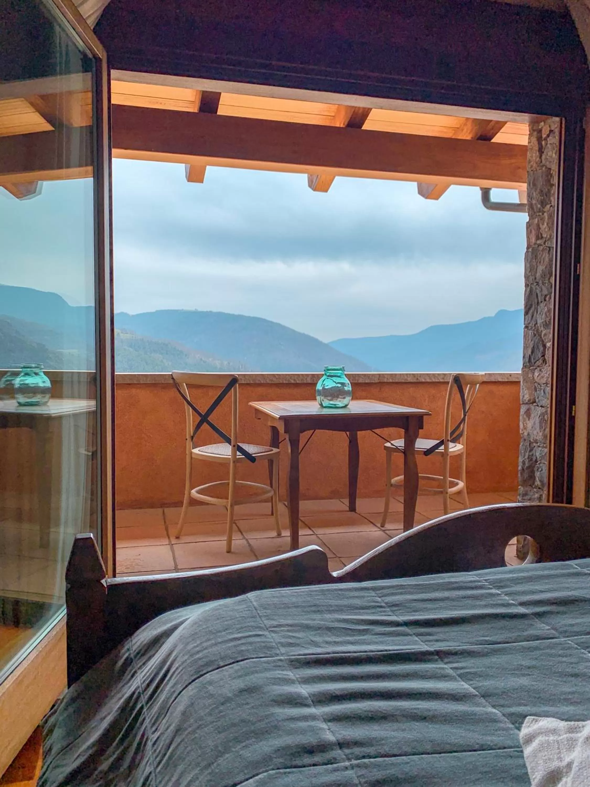 Balcony/Terrace, Bed in Serrat del Vent - Adults only