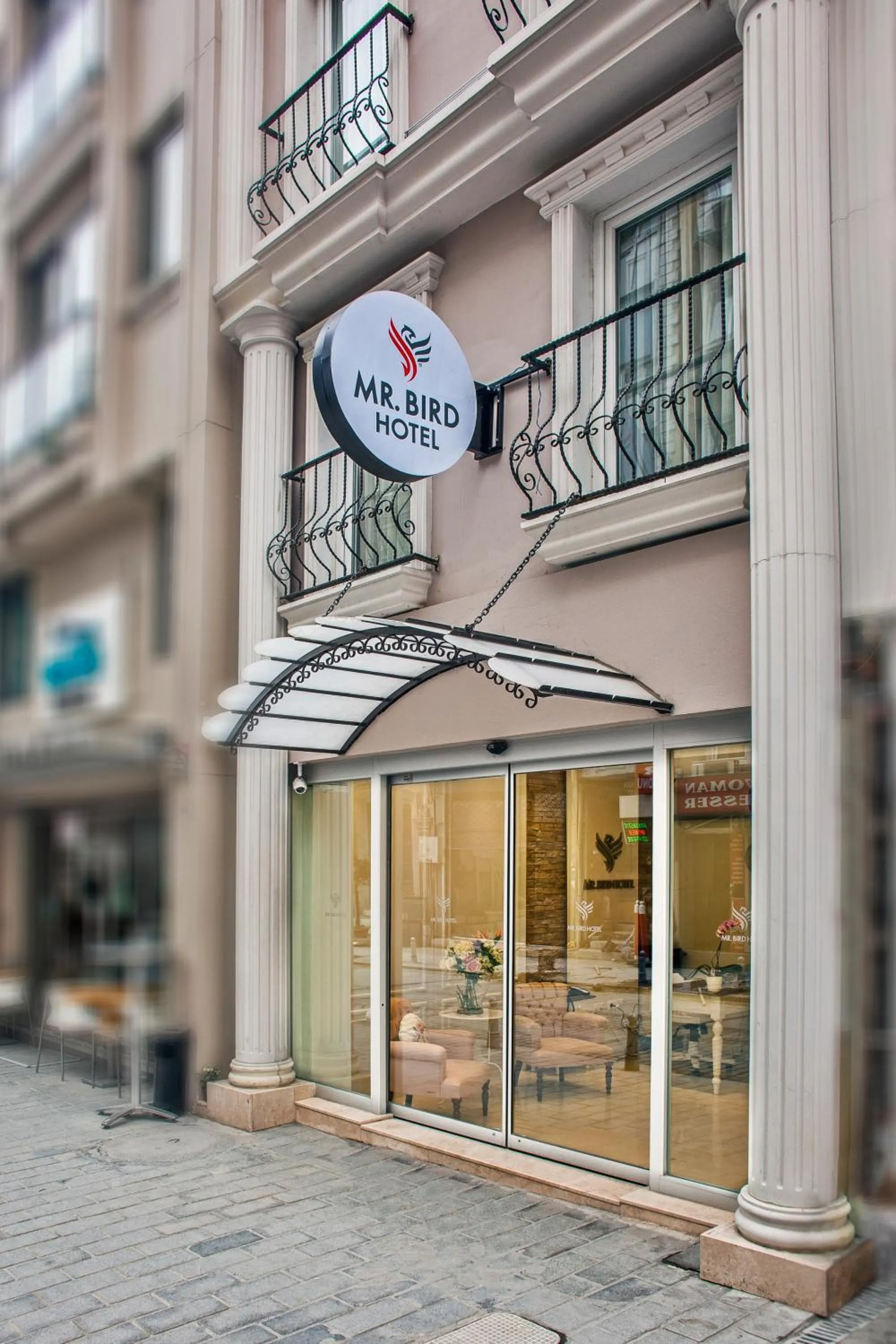 Facade/entrance in Mr. Bird Hotel