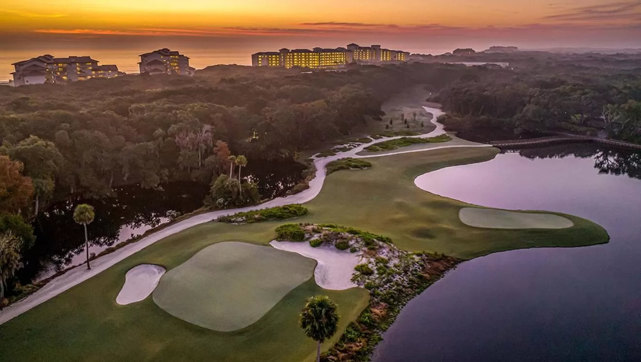 Golfcourse, Bird's-eye View in Omni Amelia Island Resort