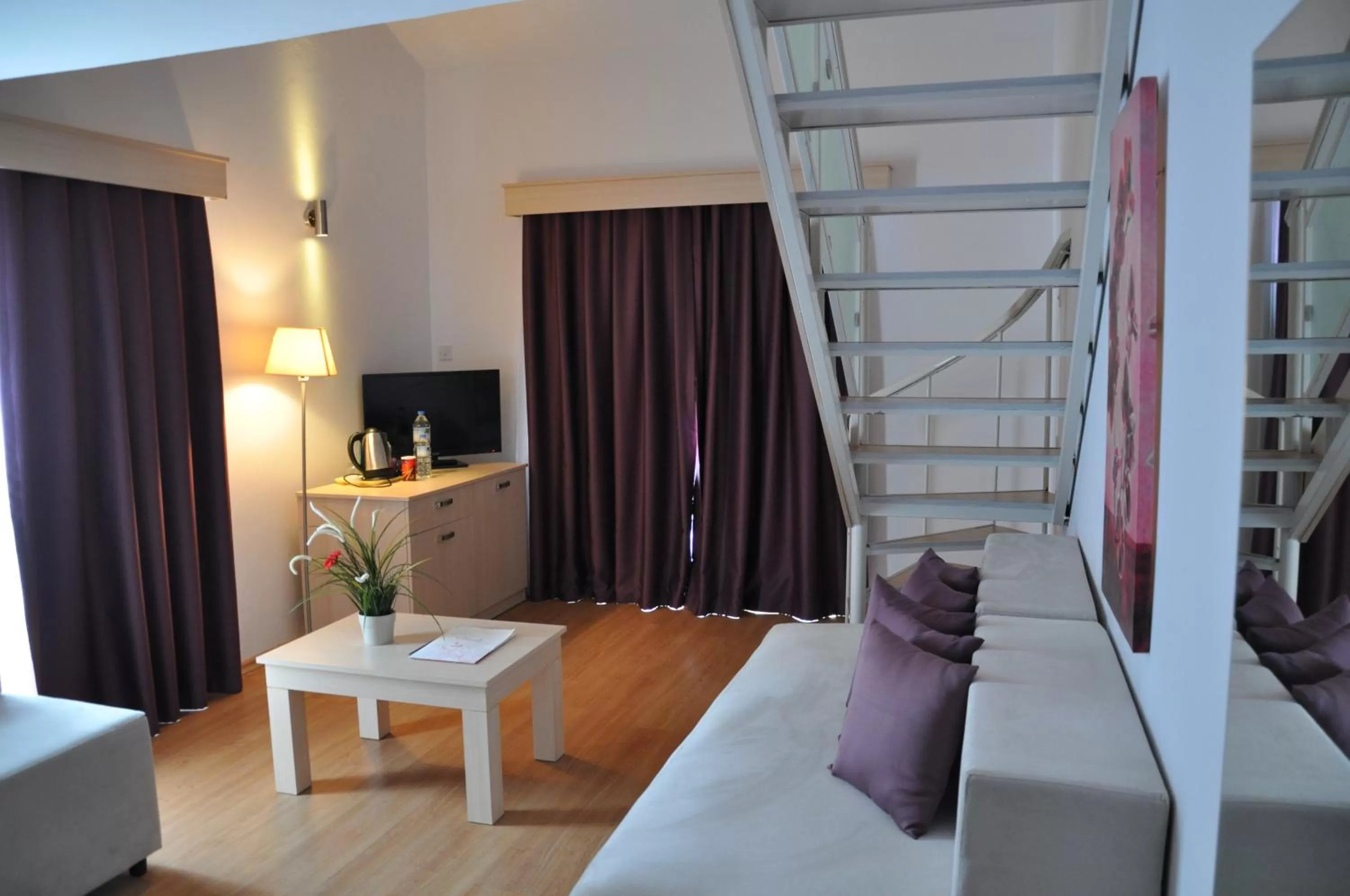 Communal lounge/ TV room in Manolya Hotel