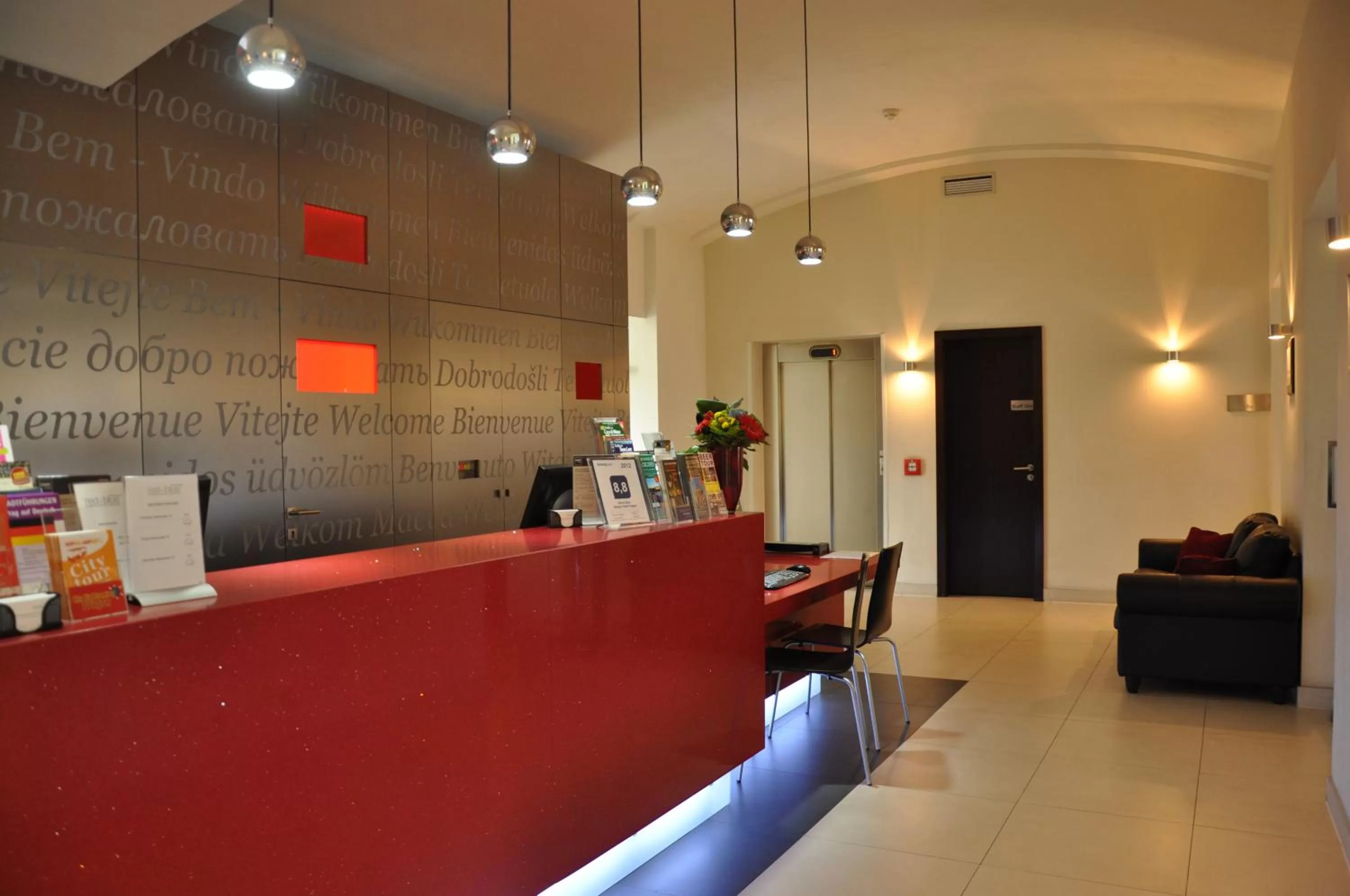Lobby or reception in Red & Blue Design Hotel Prague