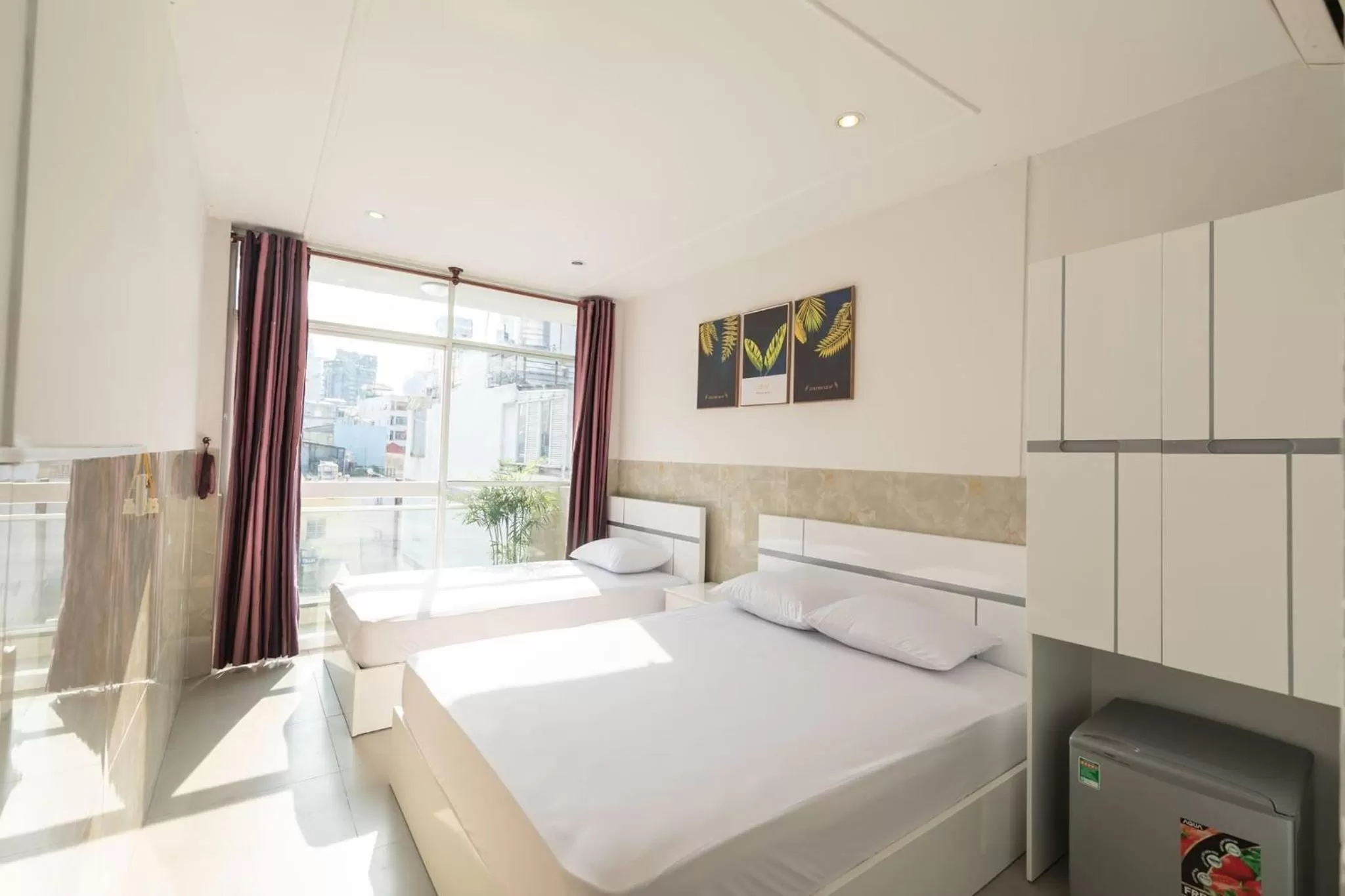 Bed in SaiGon CoZy Hotel "241 Pham Ngu Lao Street''