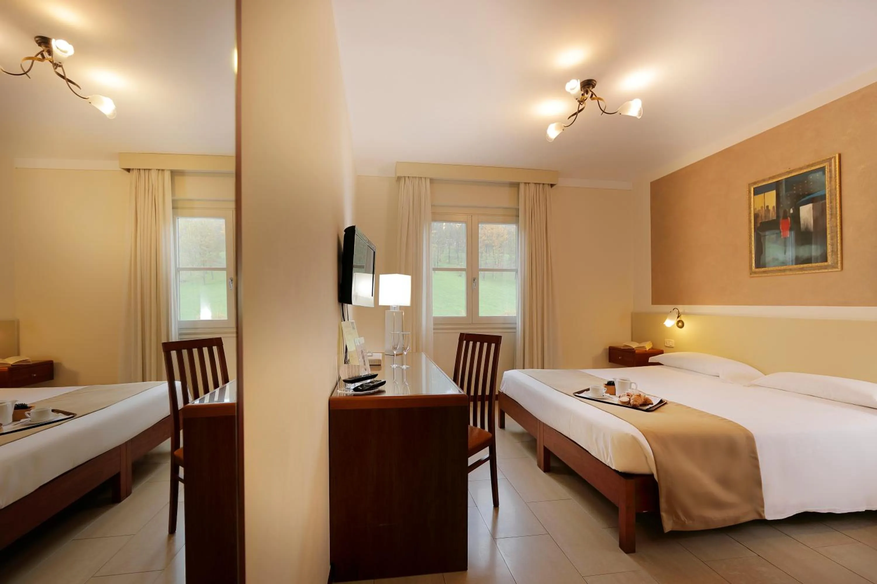 Bed in Hotel Michelangelo