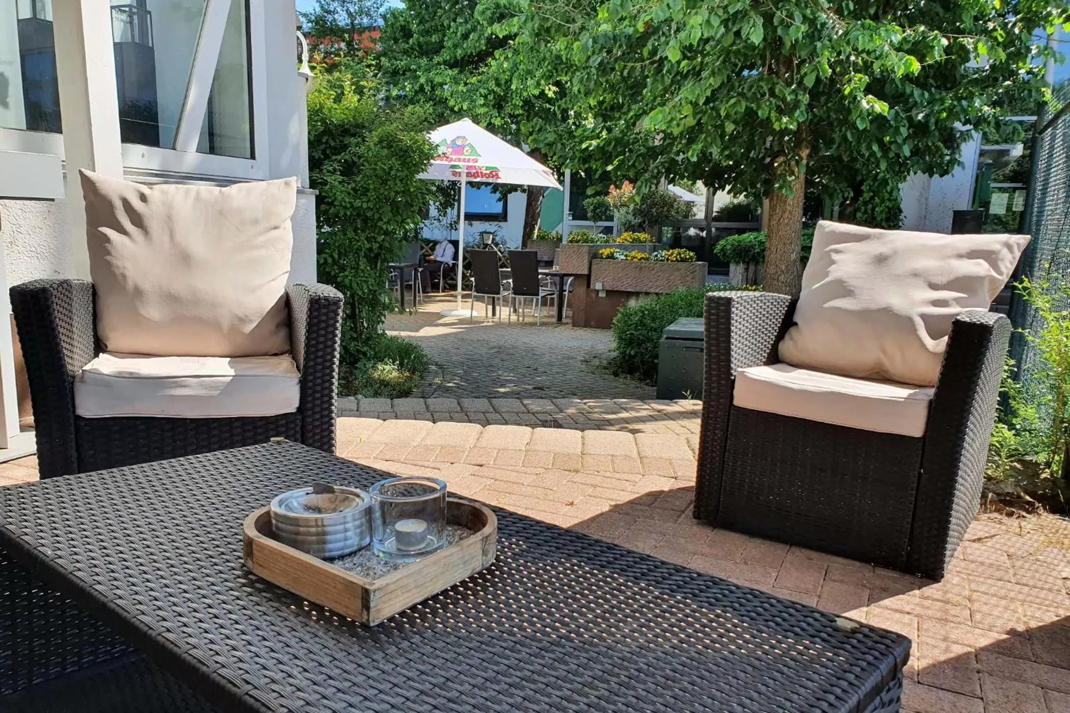 Balcony/Terrace in Sport Hotel Kenzingen inklusive Schwimmbad, Sauna und Frühstück nähe Europa-Park