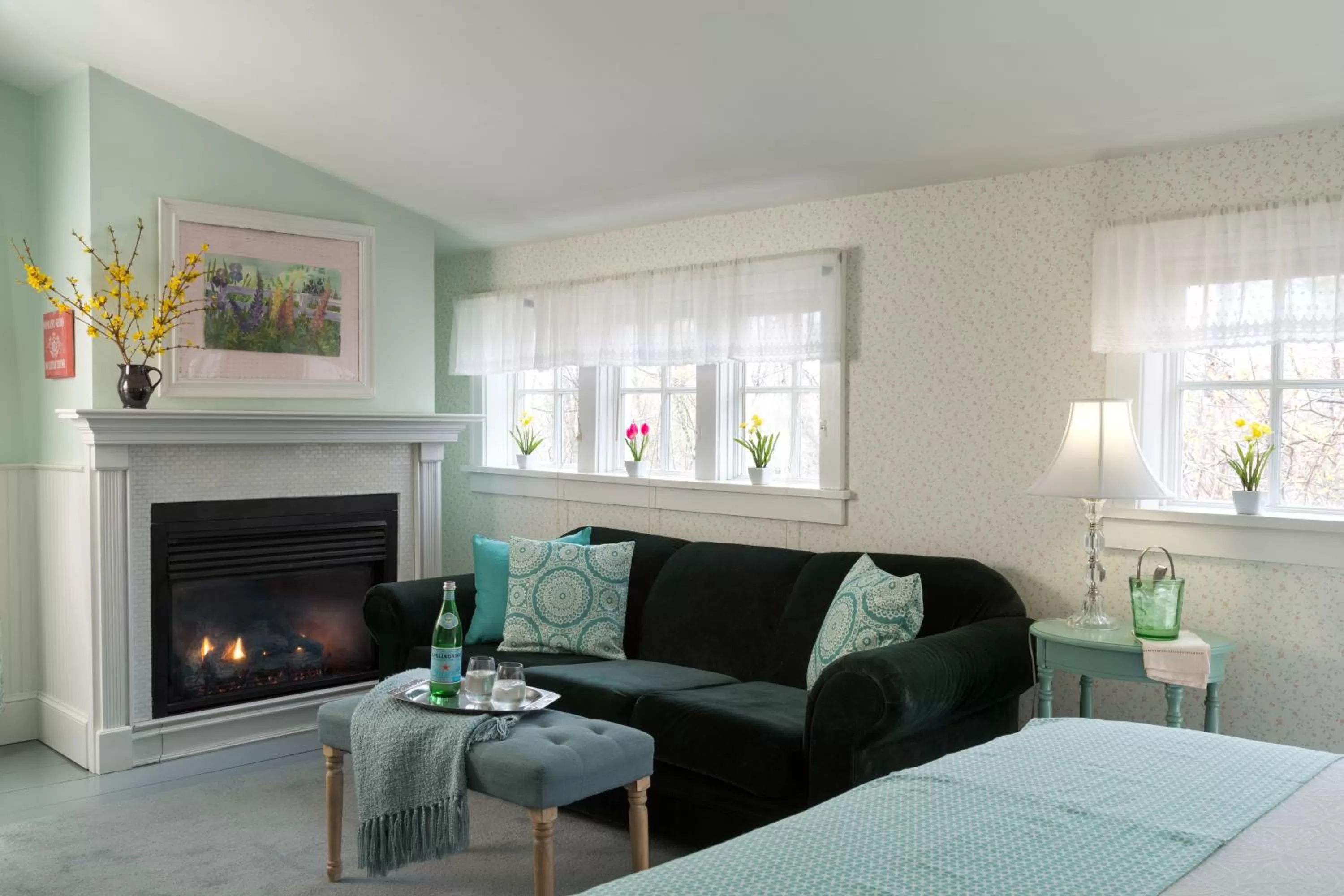 Seating area in Four Chimneys Inn