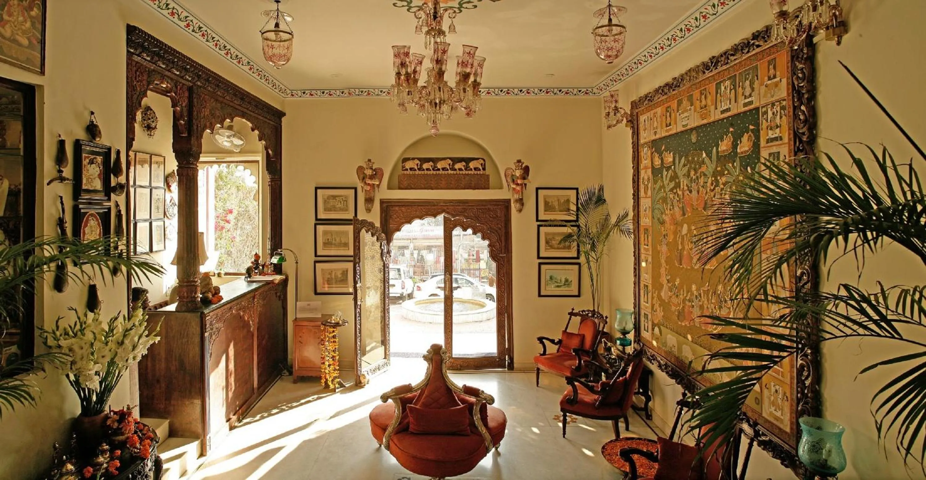 Lobby or reception in Hotel Udai Kothi