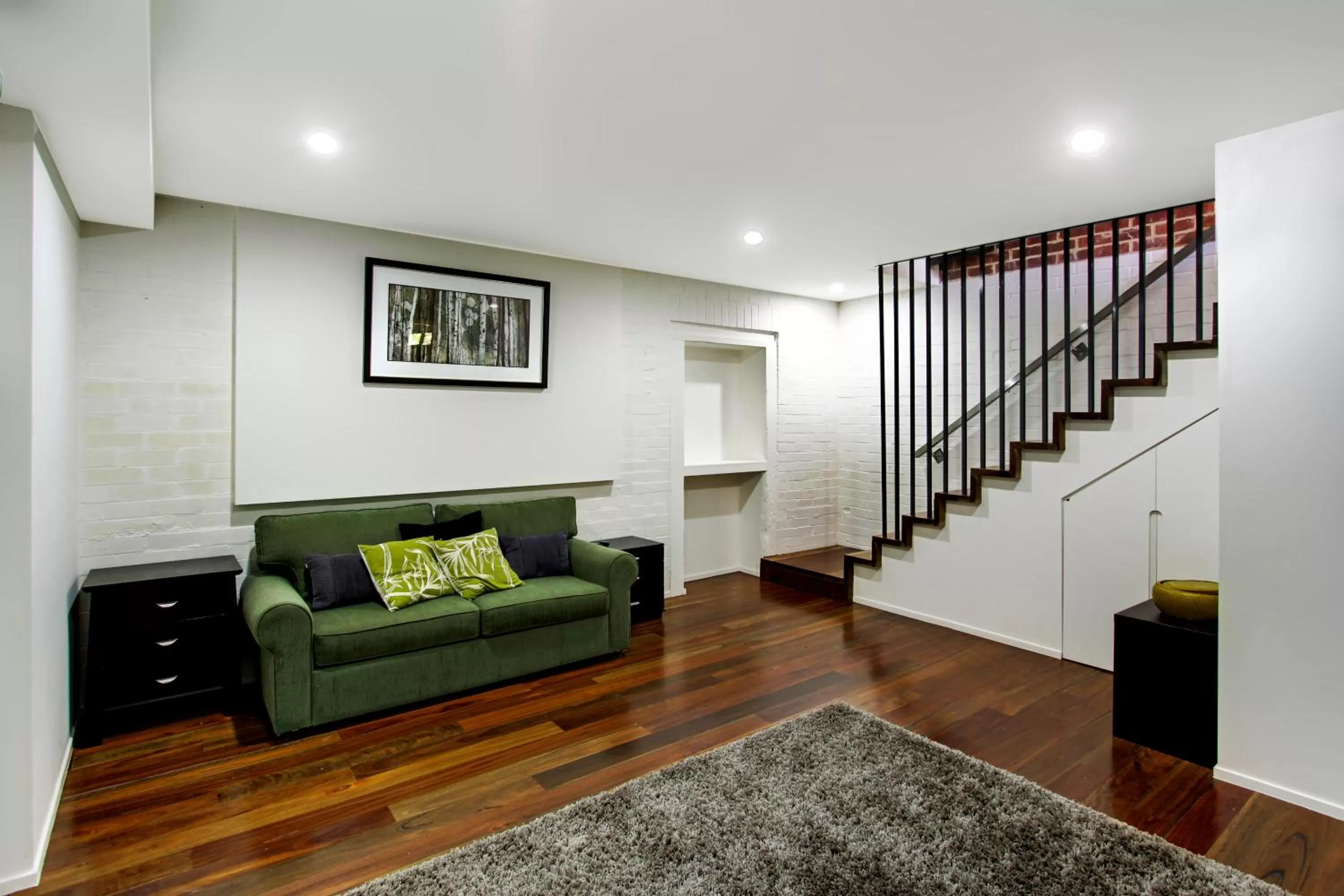 Living room in Byron Butter Factory Apartments