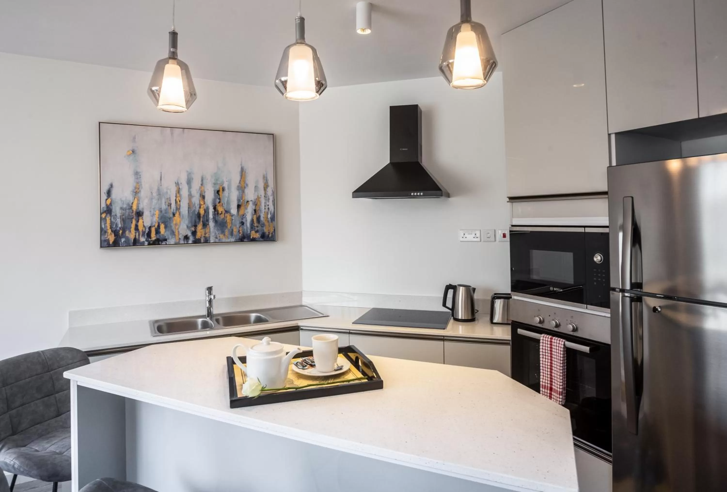 Kitchen or kitchenette in Yaya Hotel & Apartments