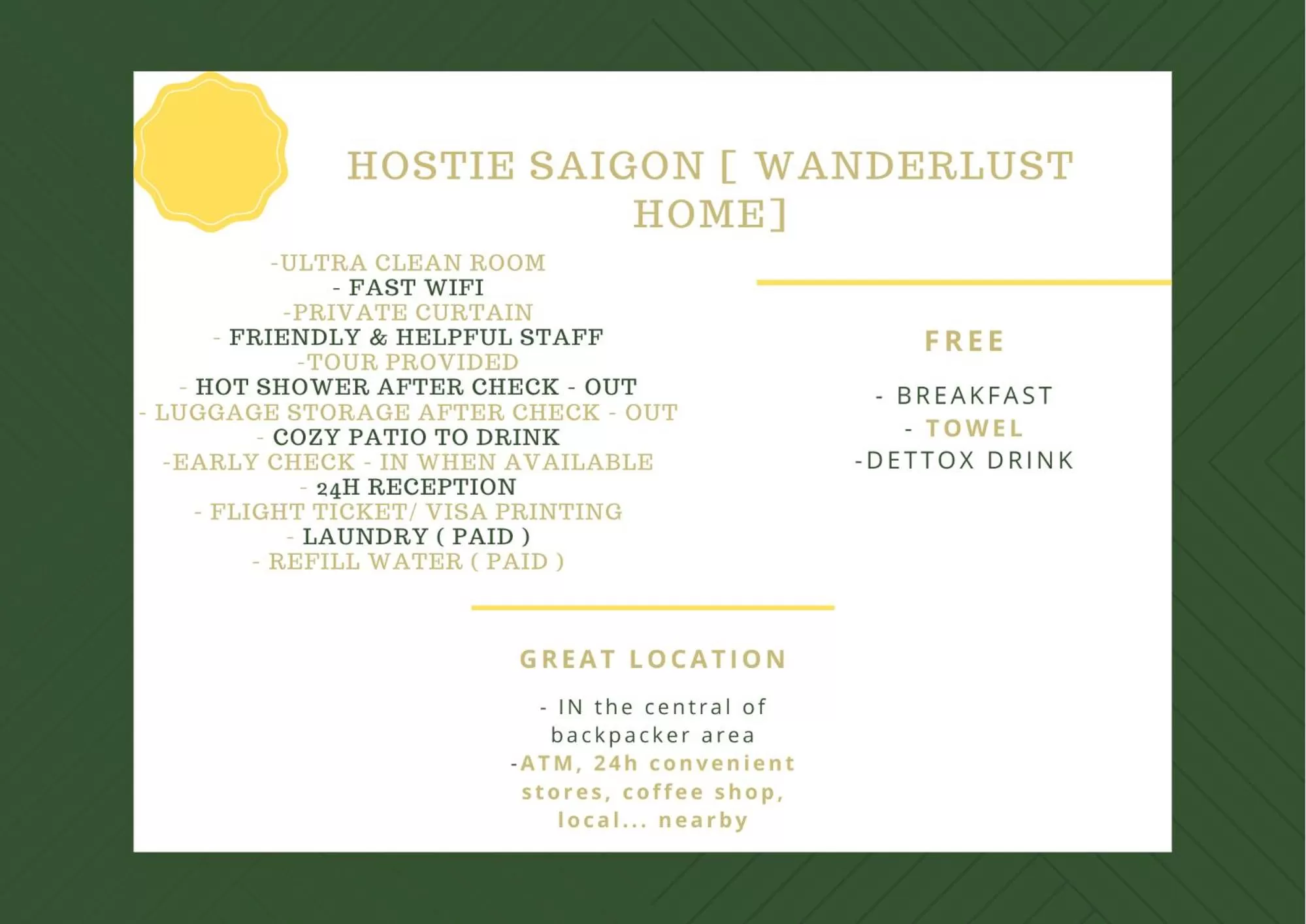 HOSTIE SAIGON [WANDERLUST Home]