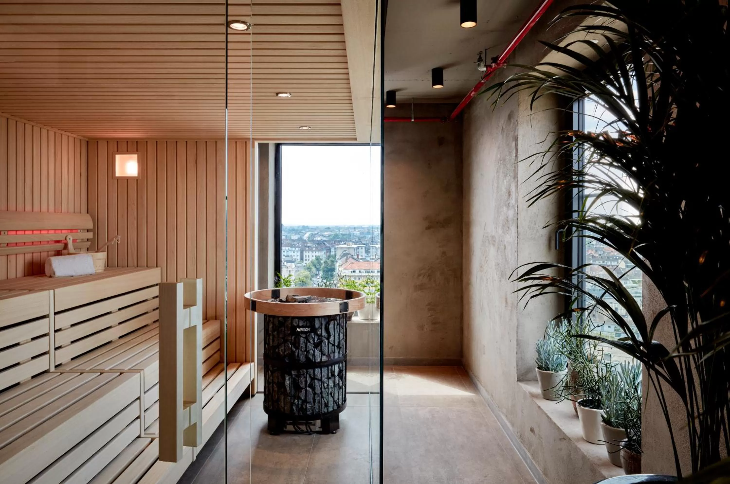 Sauna in 25hours Hotel Das Tour