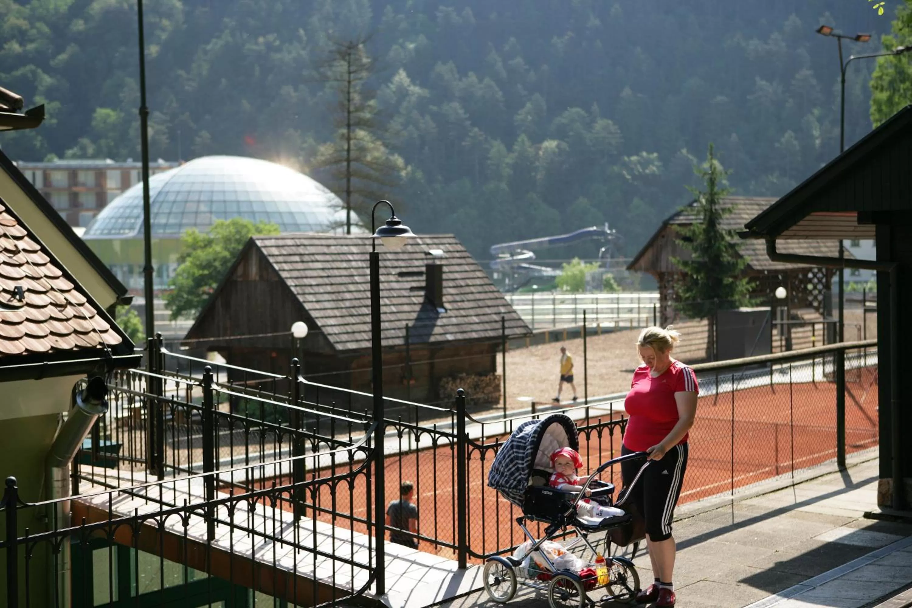 Tennis court in Penzion Park