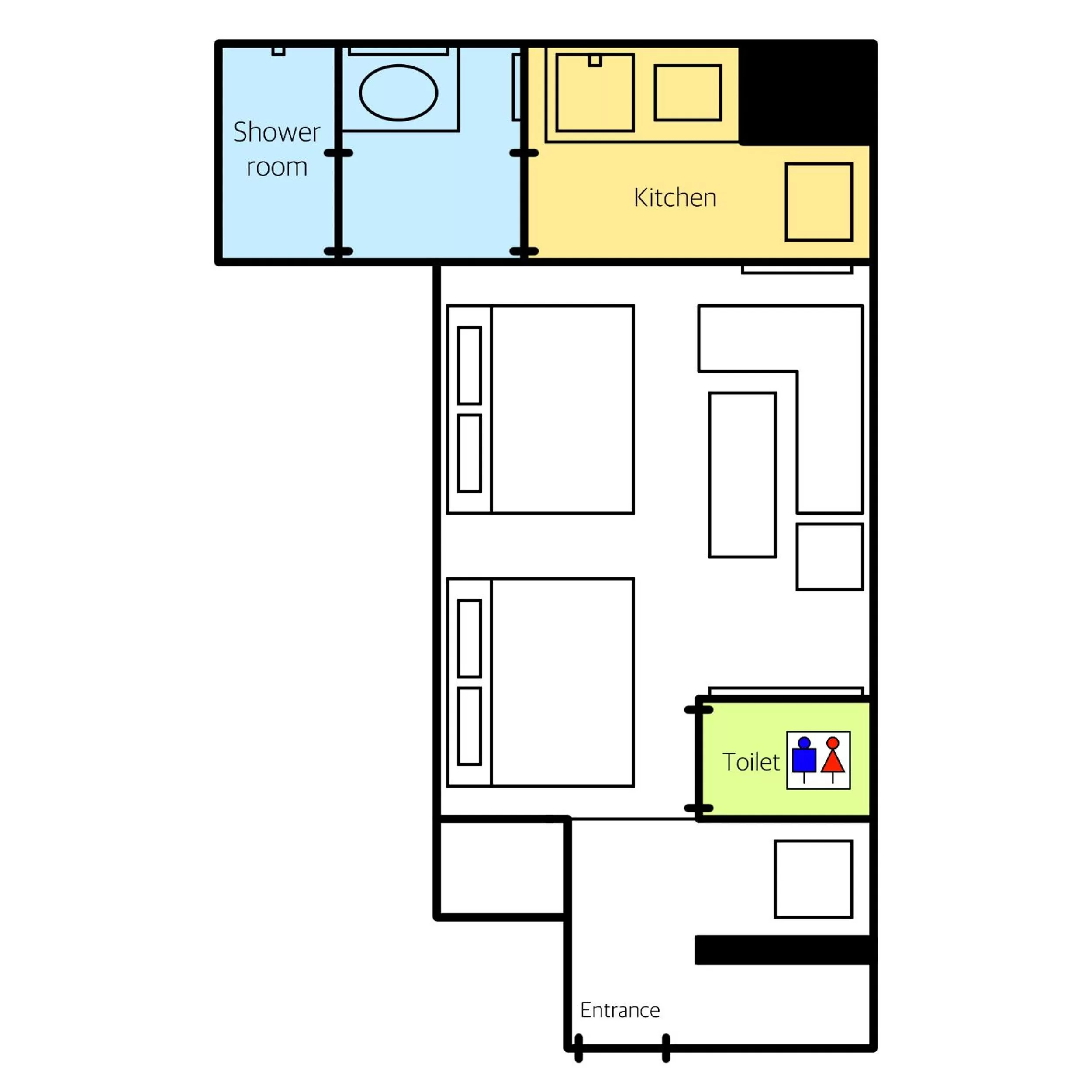 Floor plan in GRAND BASE Hakata Naraya