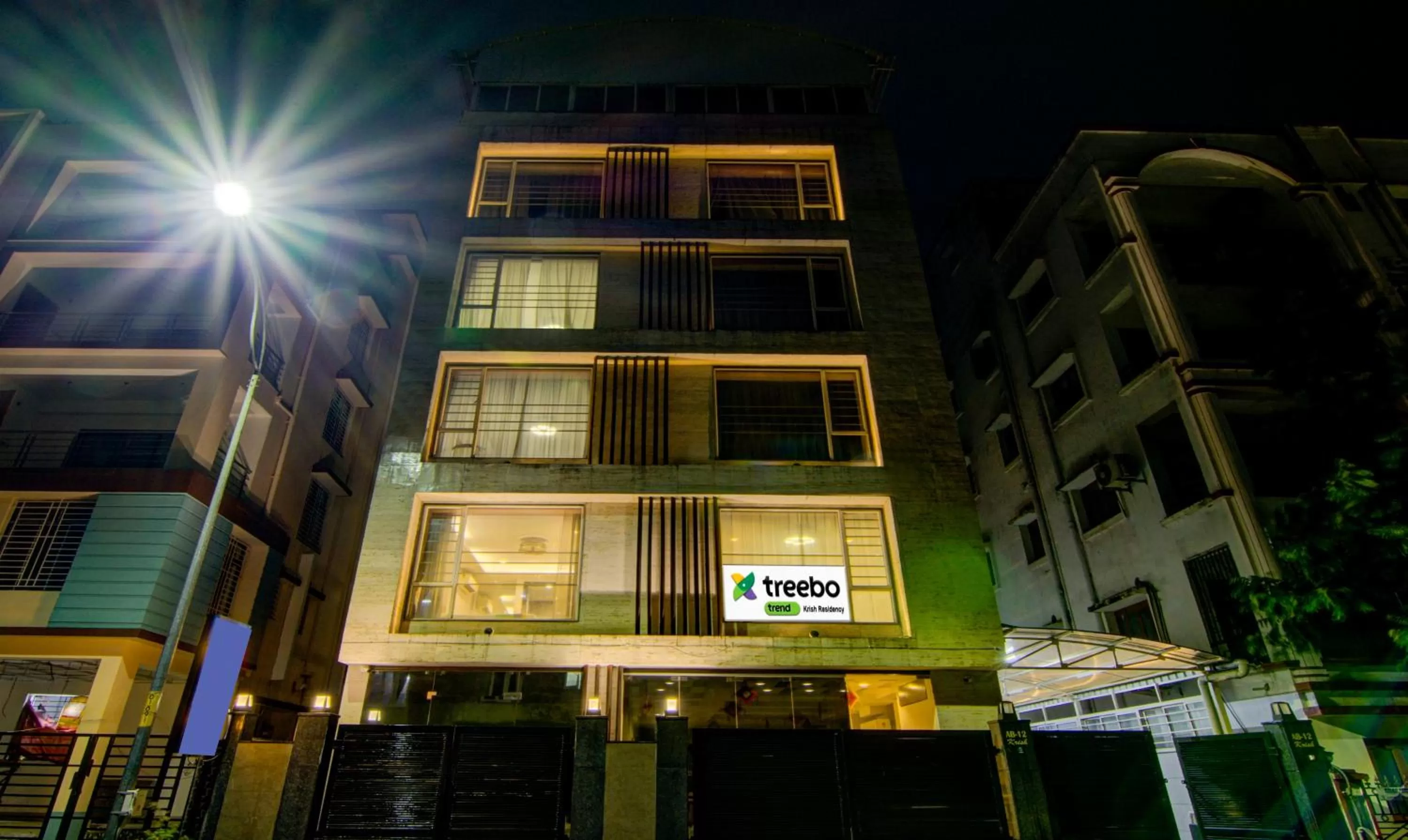 Facade/entrance, Property Building in Treebo Trend Krish Residency