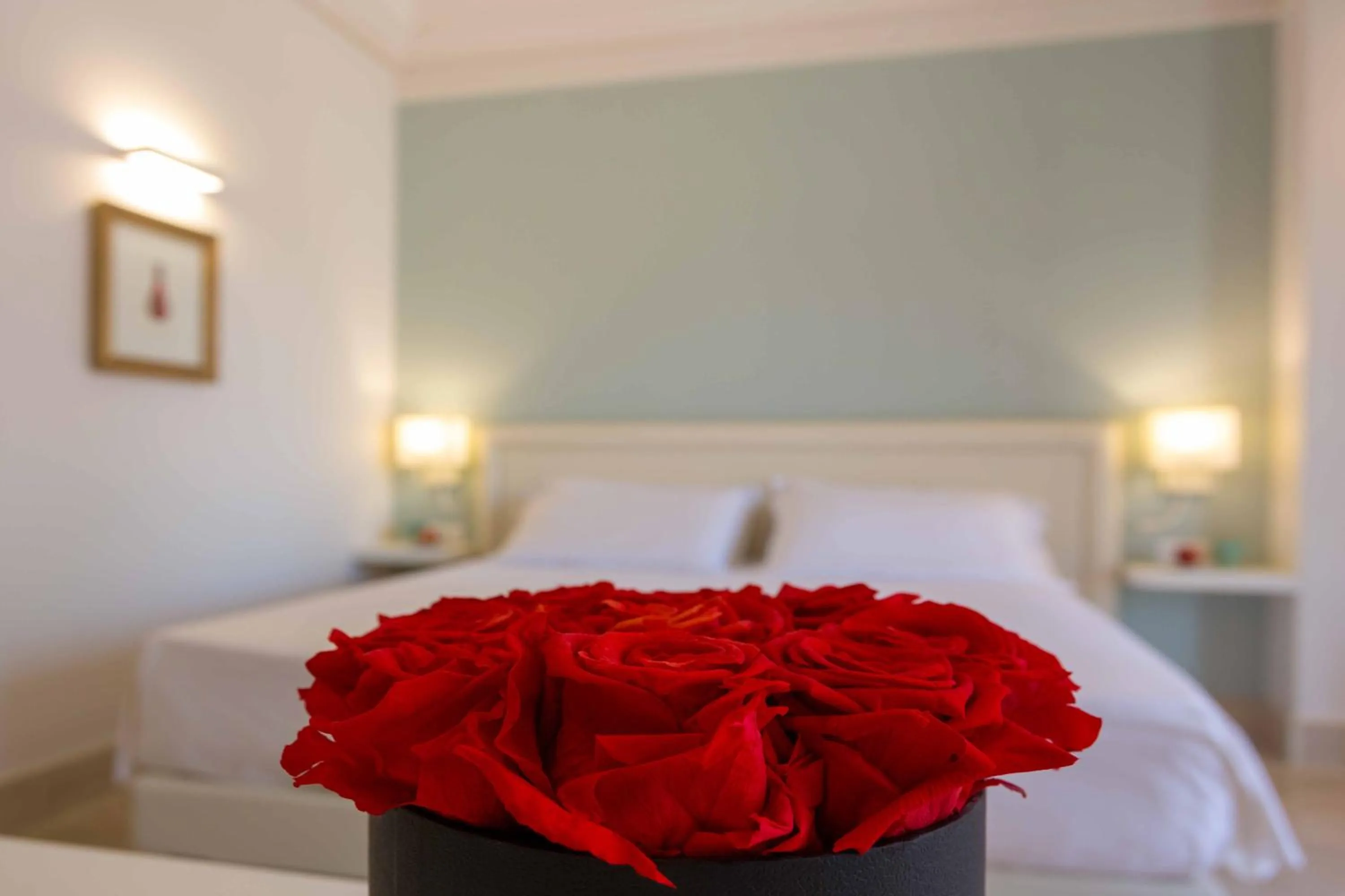 Bed in Hellenia Yachting Hotel & SPA