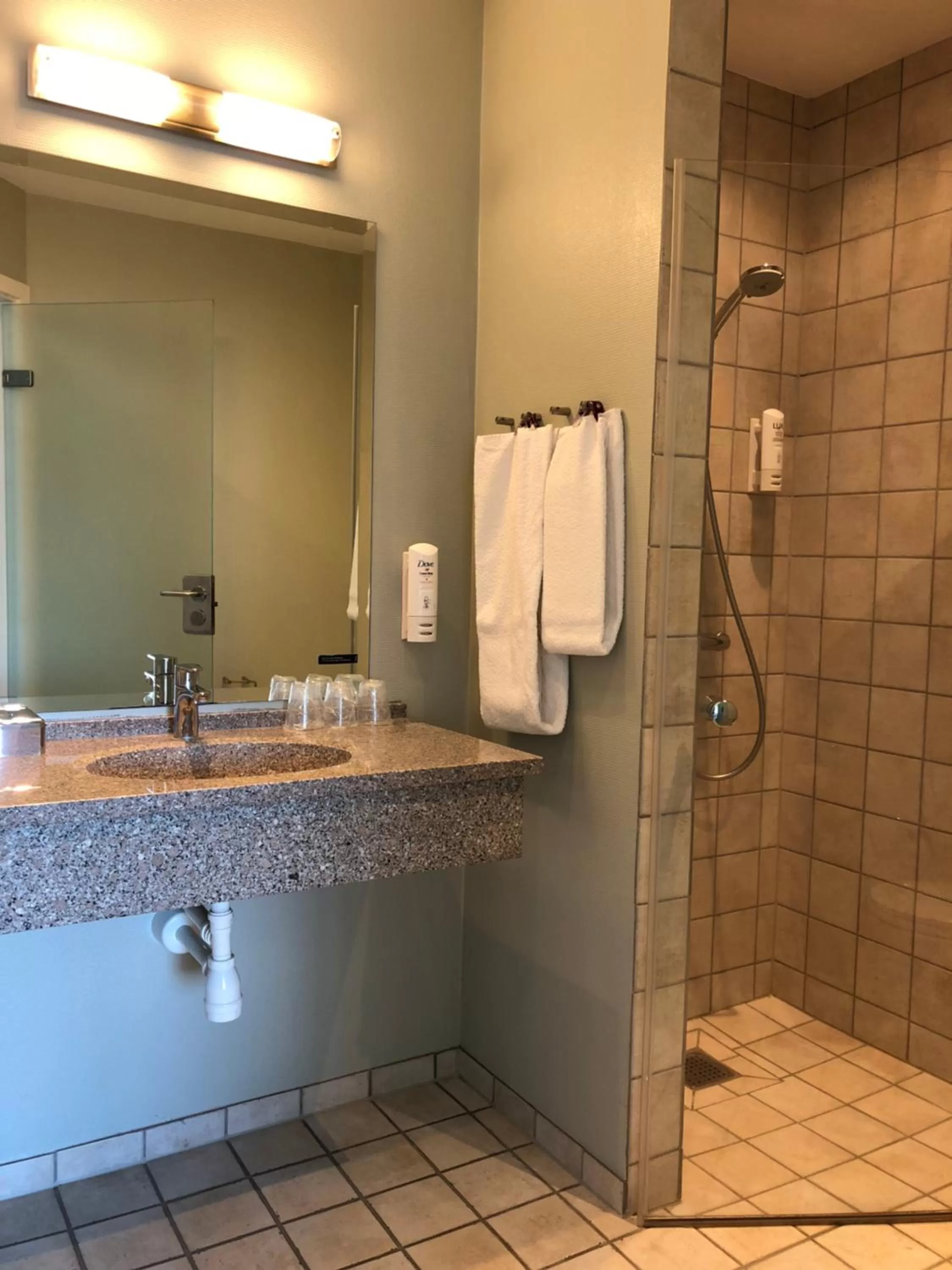 Shower in Hotel Skivehus