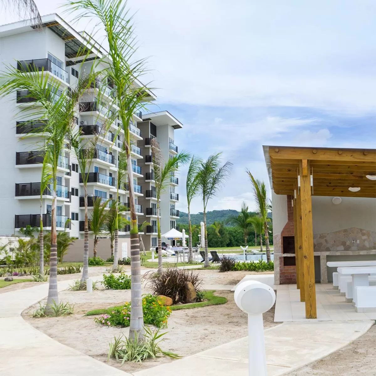 Patio, Property Building in Playa Caracol Residences