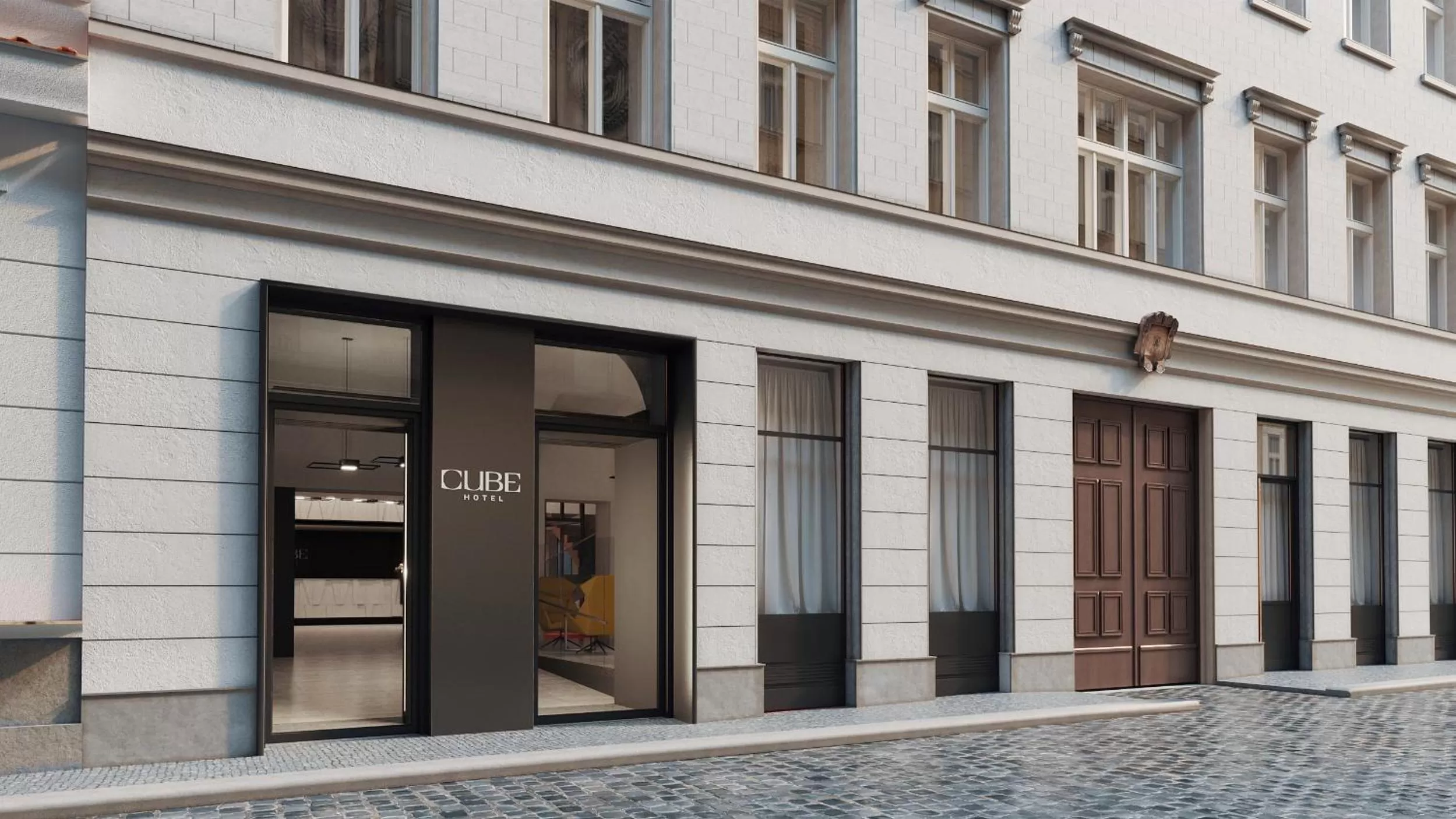 Facade/entrance in Hotel CUBE Prague