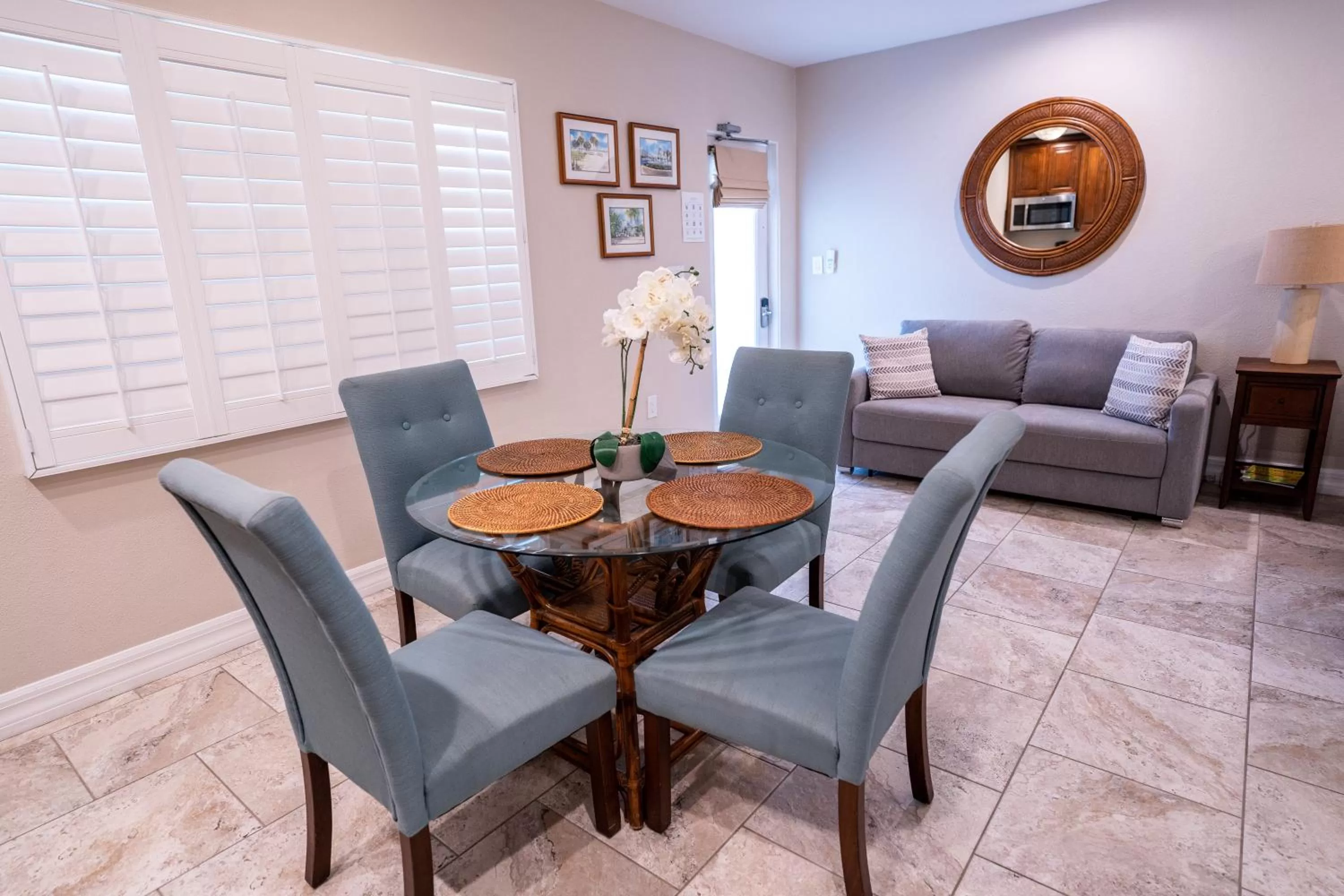 Living room in The Capri at Siesta