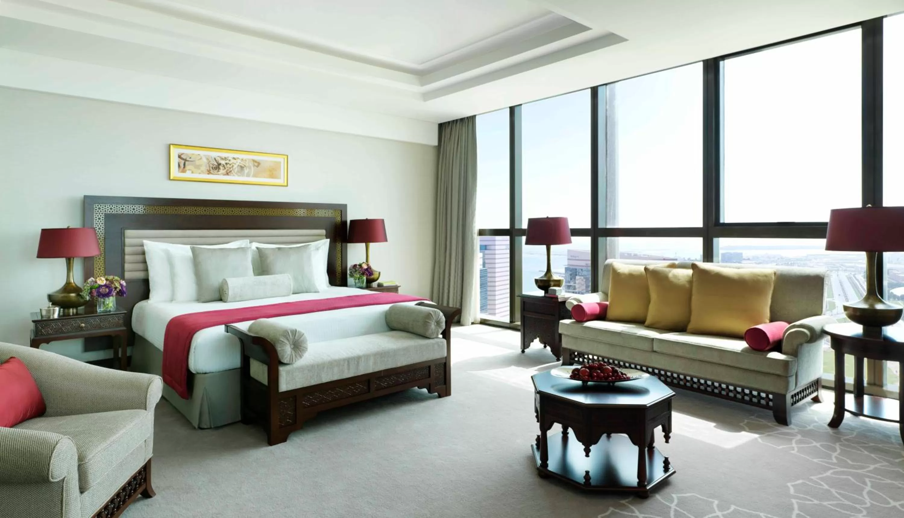 Living room, Bed in Bab Al Qasr Hotel