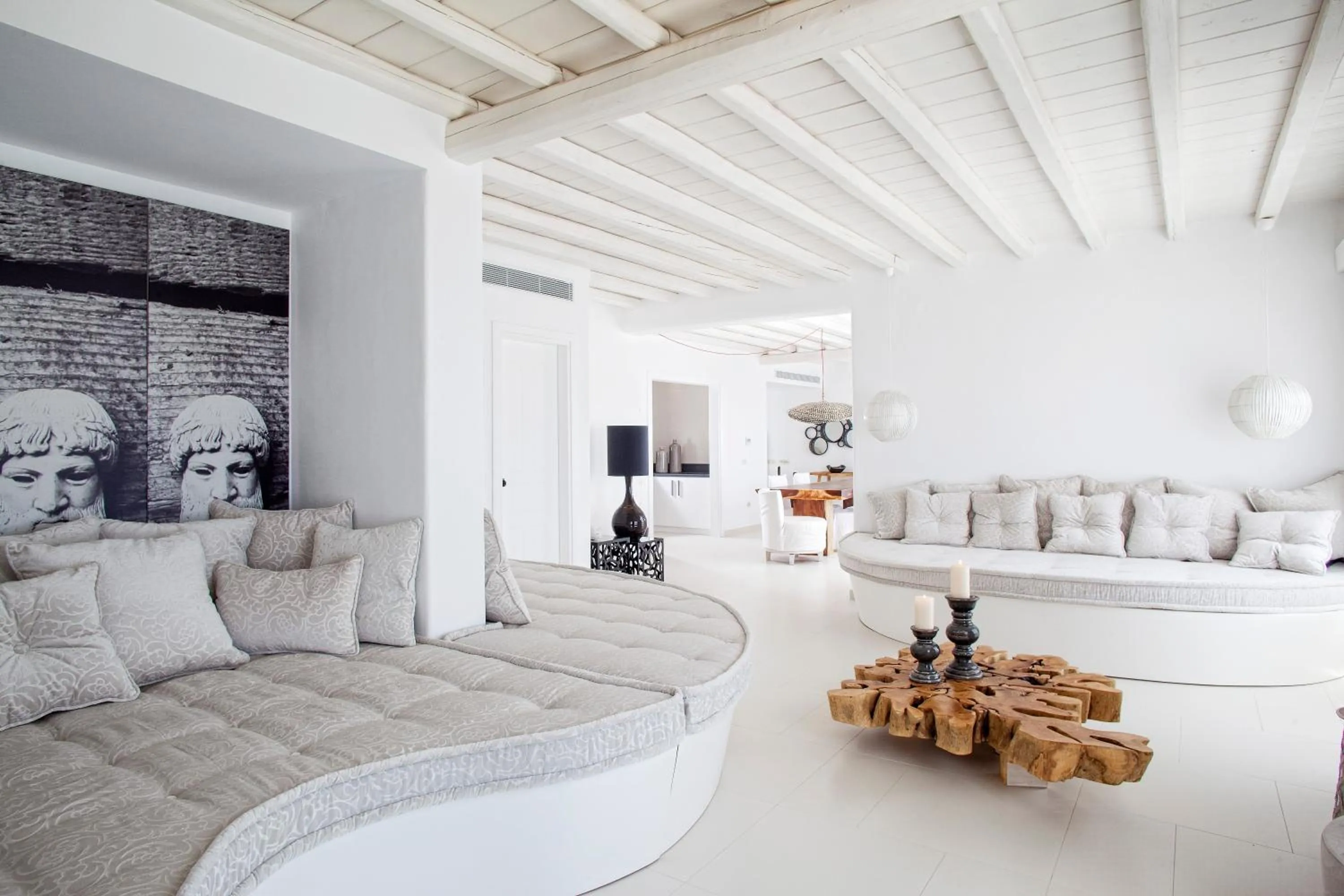 Living room in Myconian Villa Collection - Preferred Hotels & Resorts
