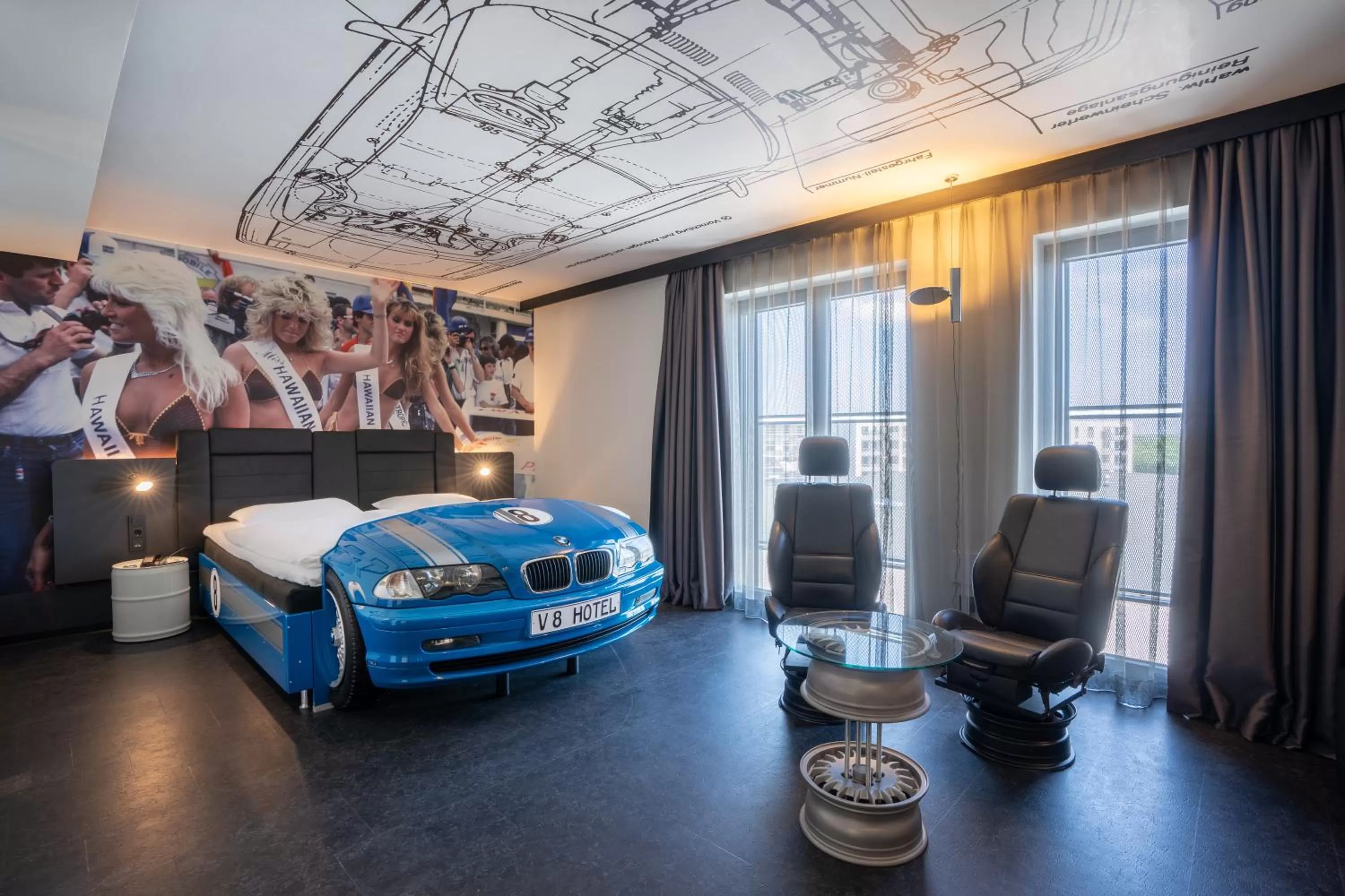 Photo of the whole room, Bed in V8 Hotel Köln at MOTORWORLD