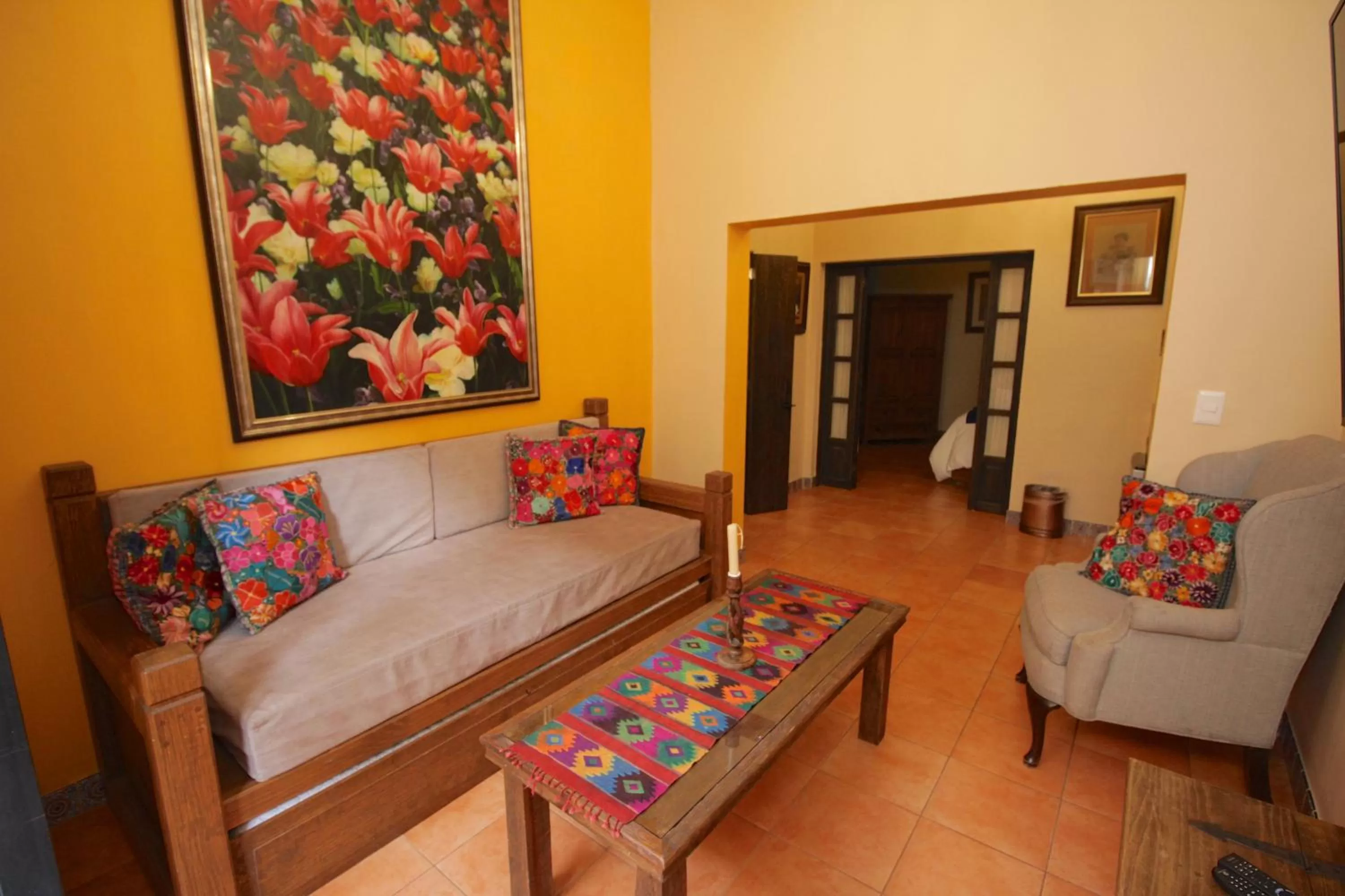 Seating area in Casa Mia Suites