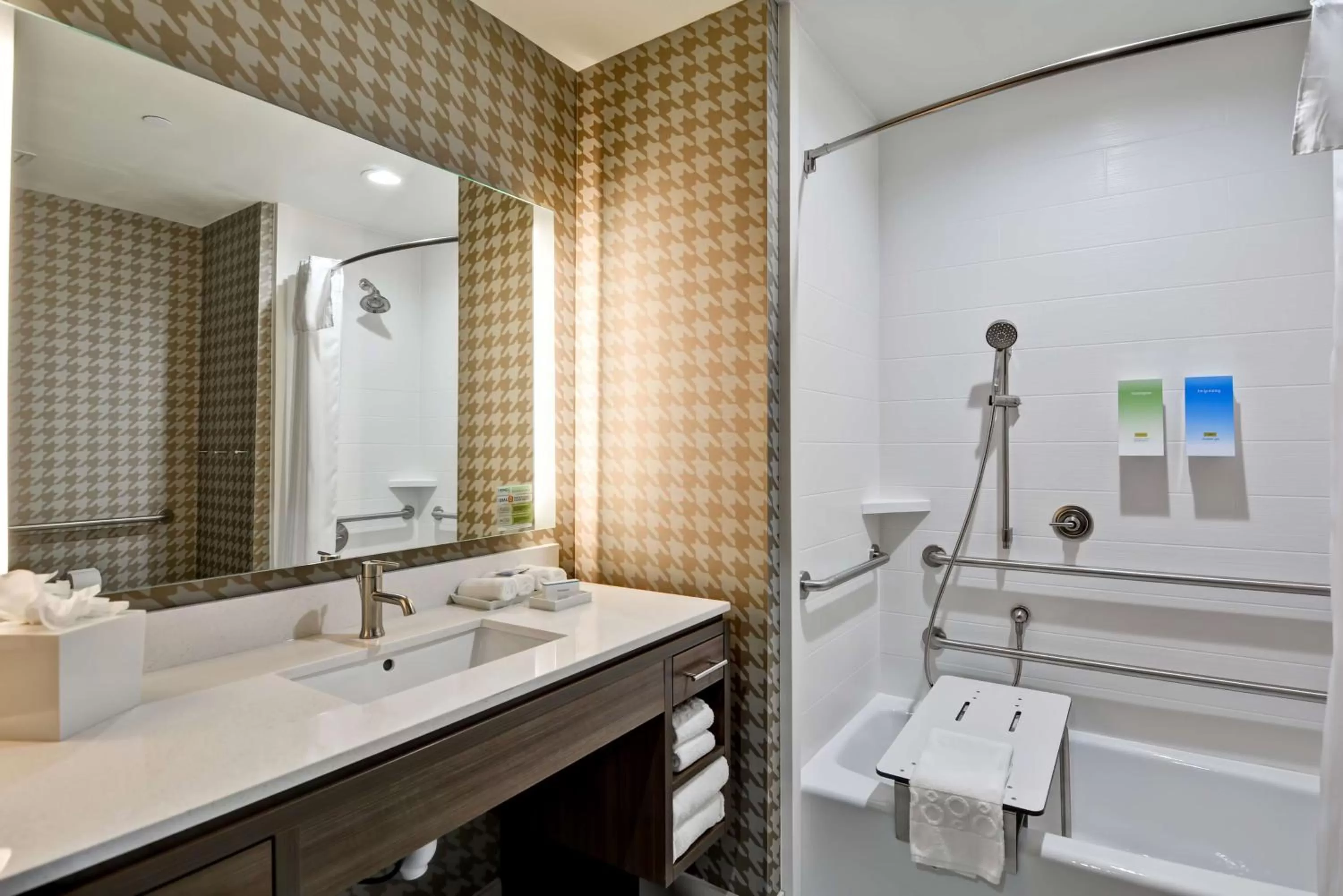 Bathroom in Home2 Suites by Hilton OKC Midwest City Tinker AFB