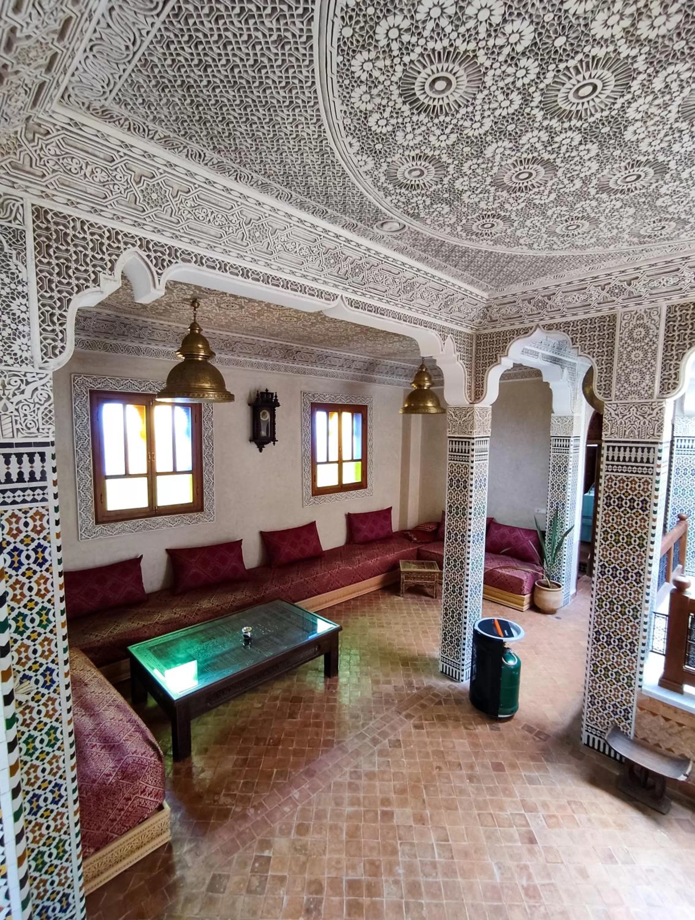 Seating area in Riad le petit ksar