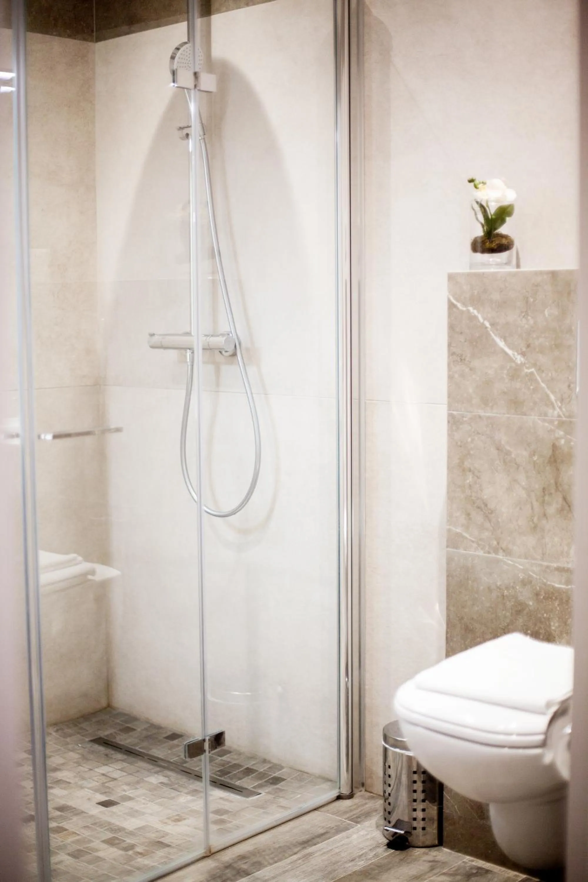 Shower in Hôtel restaurant Oasis