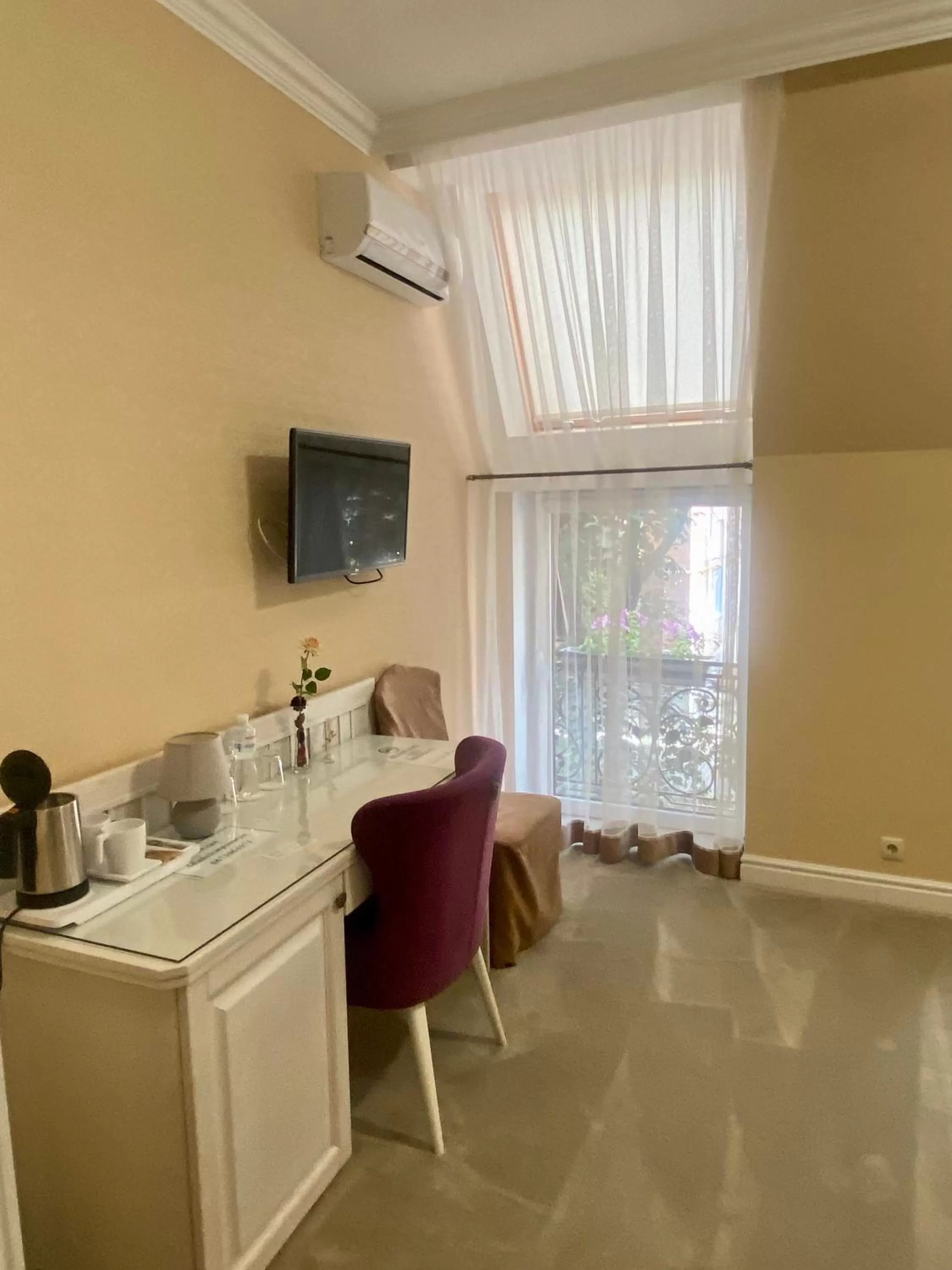 Coffee/tea facilities, TV/Entertainment Center in Boutique Hotel Deluxe