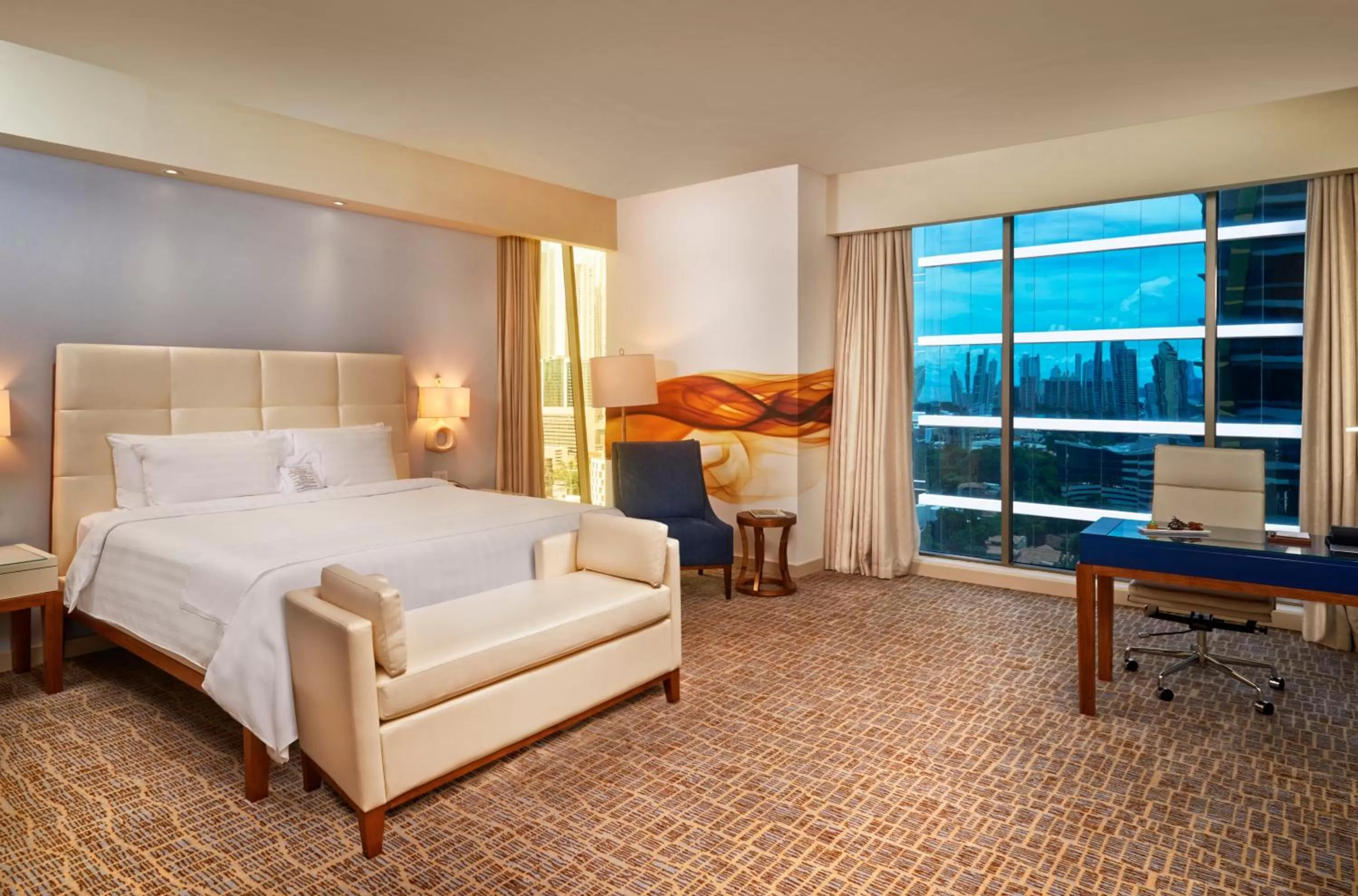 Bed in Global Hotel Panama