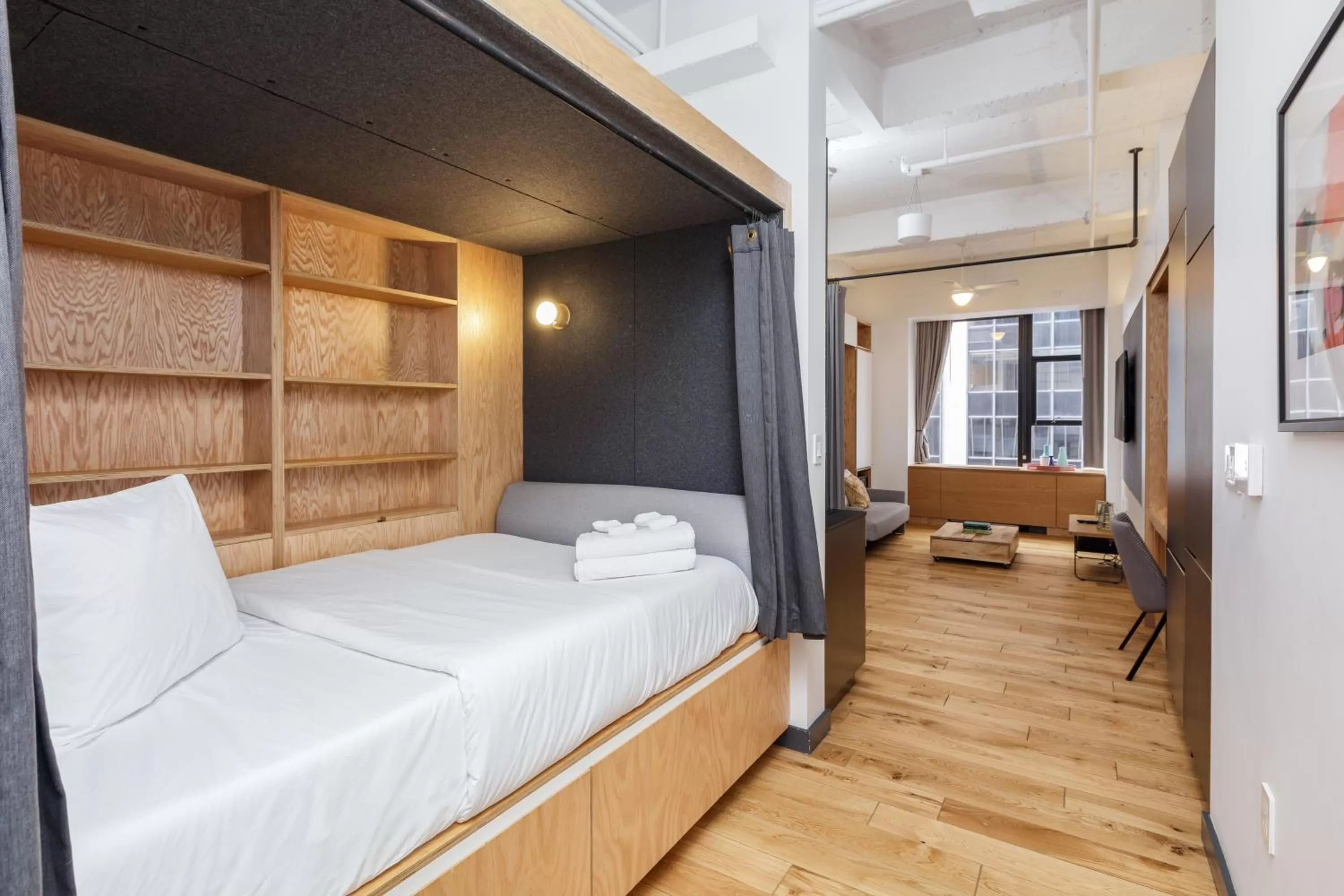 Bed in Placemakr Wall Street